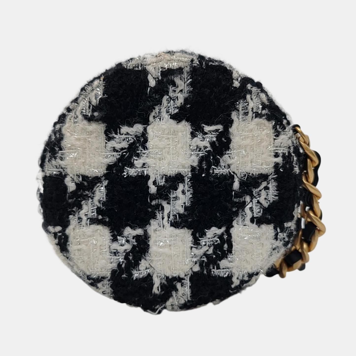 CHANEL CHANEL 19 Black Tweed Quilted Shoulder Bag with Shoulder Strap, Gold and Silver Palladium Hardware, 28 Flap, Pockets-(SKU)-959630363