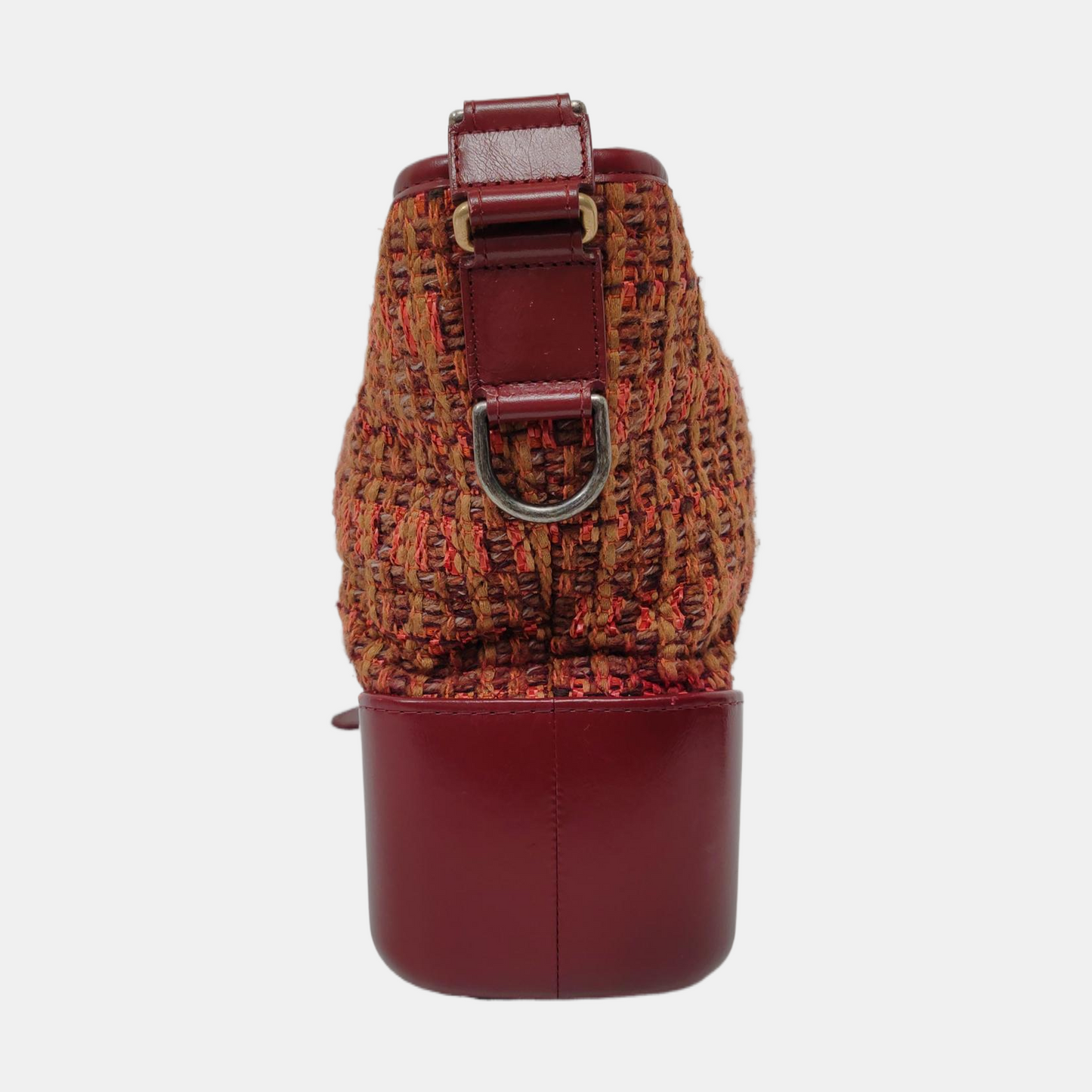 CHANEL GABRIELLE Medium Size Red Tweed Bag Shoulder Bag Crossbody Bag Golden Silver Ruthenium Hardware 25 Opening Removable Strap-(SKU)-959578060