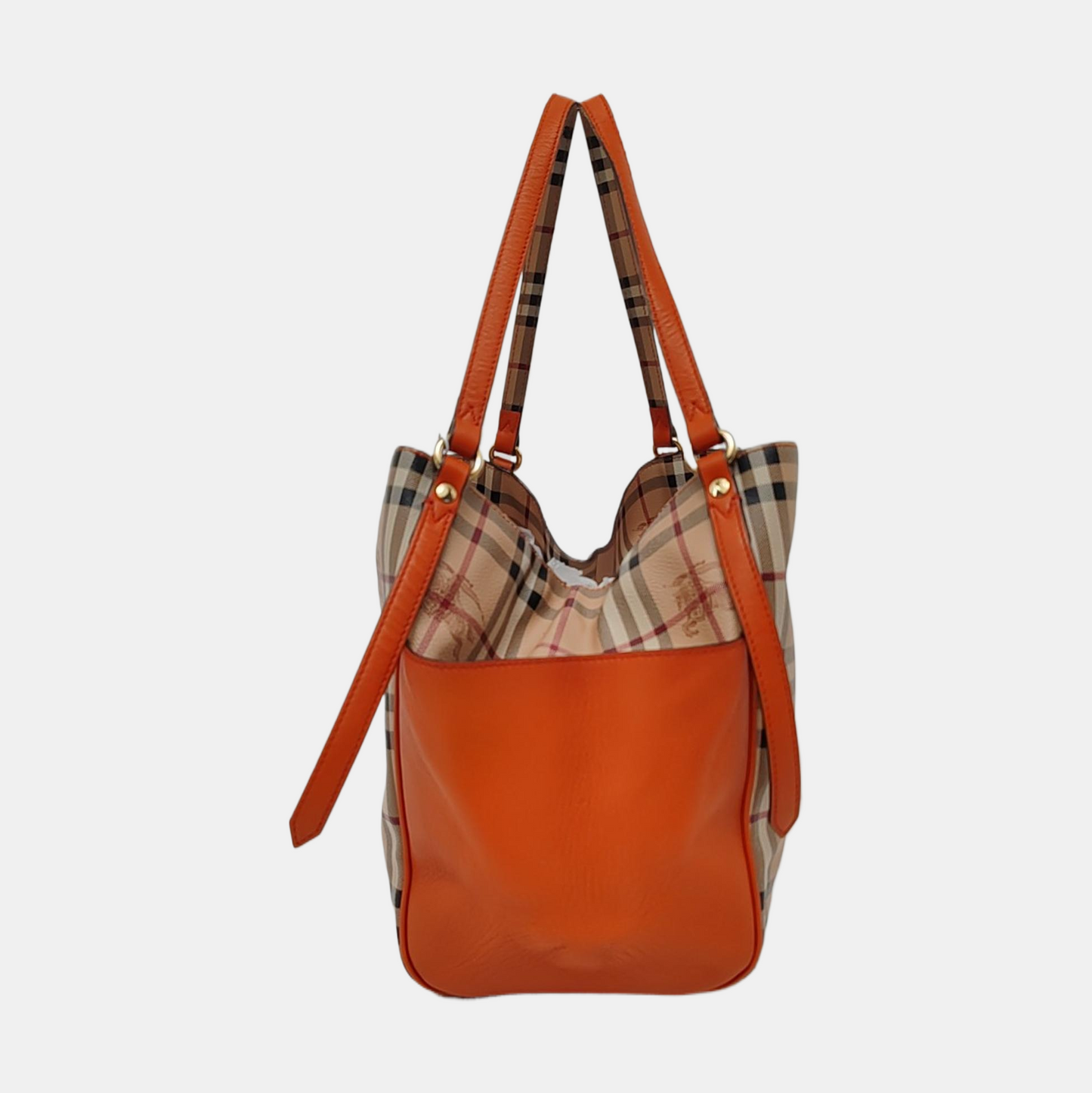 BURBERRY Canterbury Khaki Coated Canvas Battle Horse Grain Single Shoulder Bag Handbag Golden hardware-(SKU)-959738197
