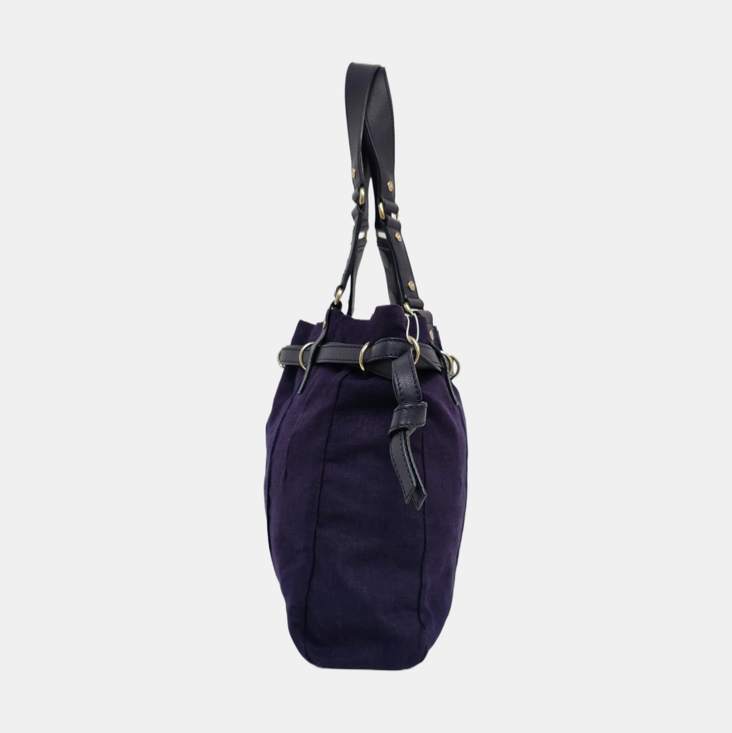 CELINE Tote bag Dark Blue Canvas Shoulder Bag Tote Golden hardware-(SKU)-959916970
