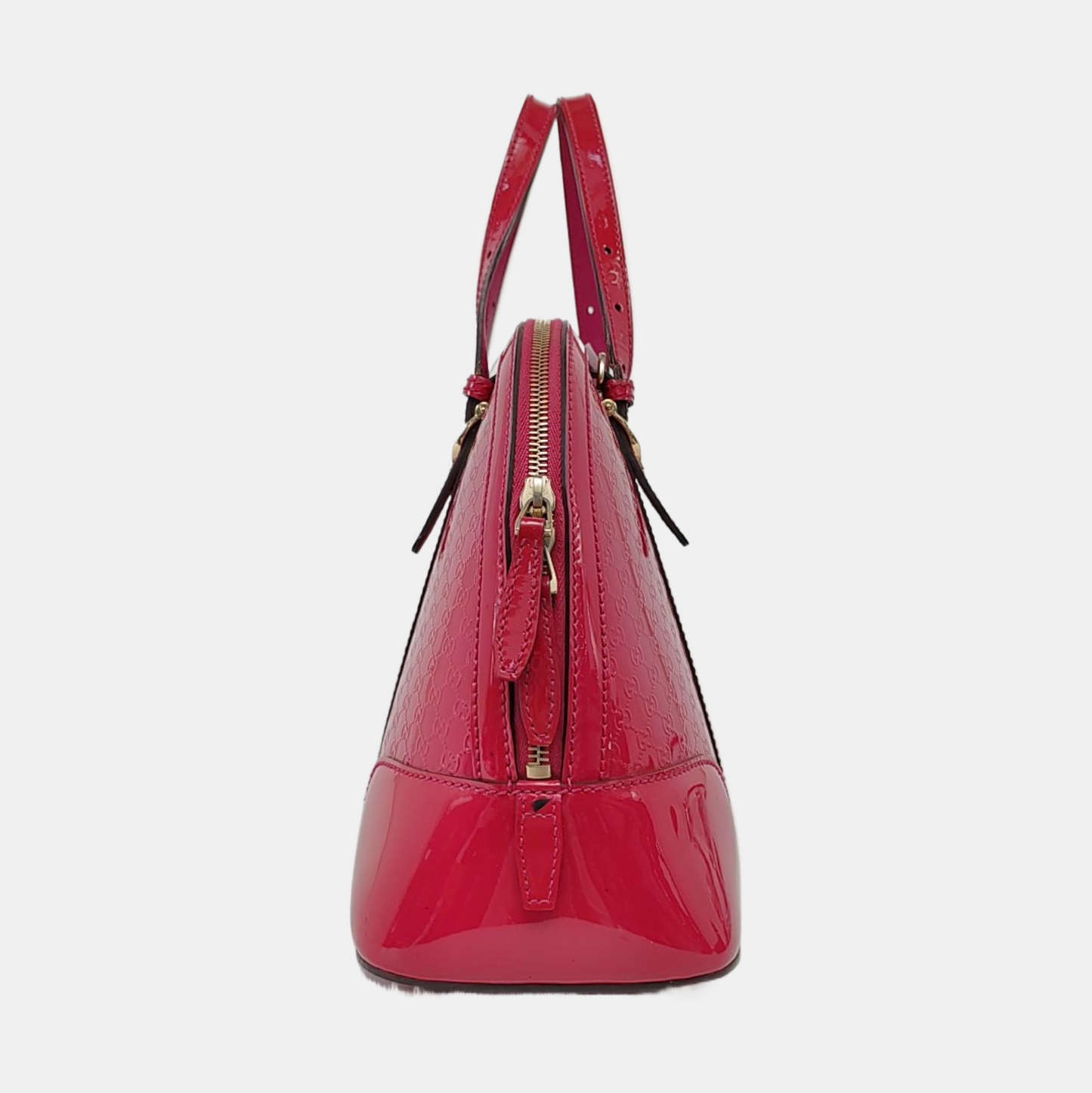 GUCCI Microguccissima Fuchsia Leather Monogrammed Crossbody Shoulder Bag Handbag Golden hardware Removable shoulder strap-(SKU)-959657436
