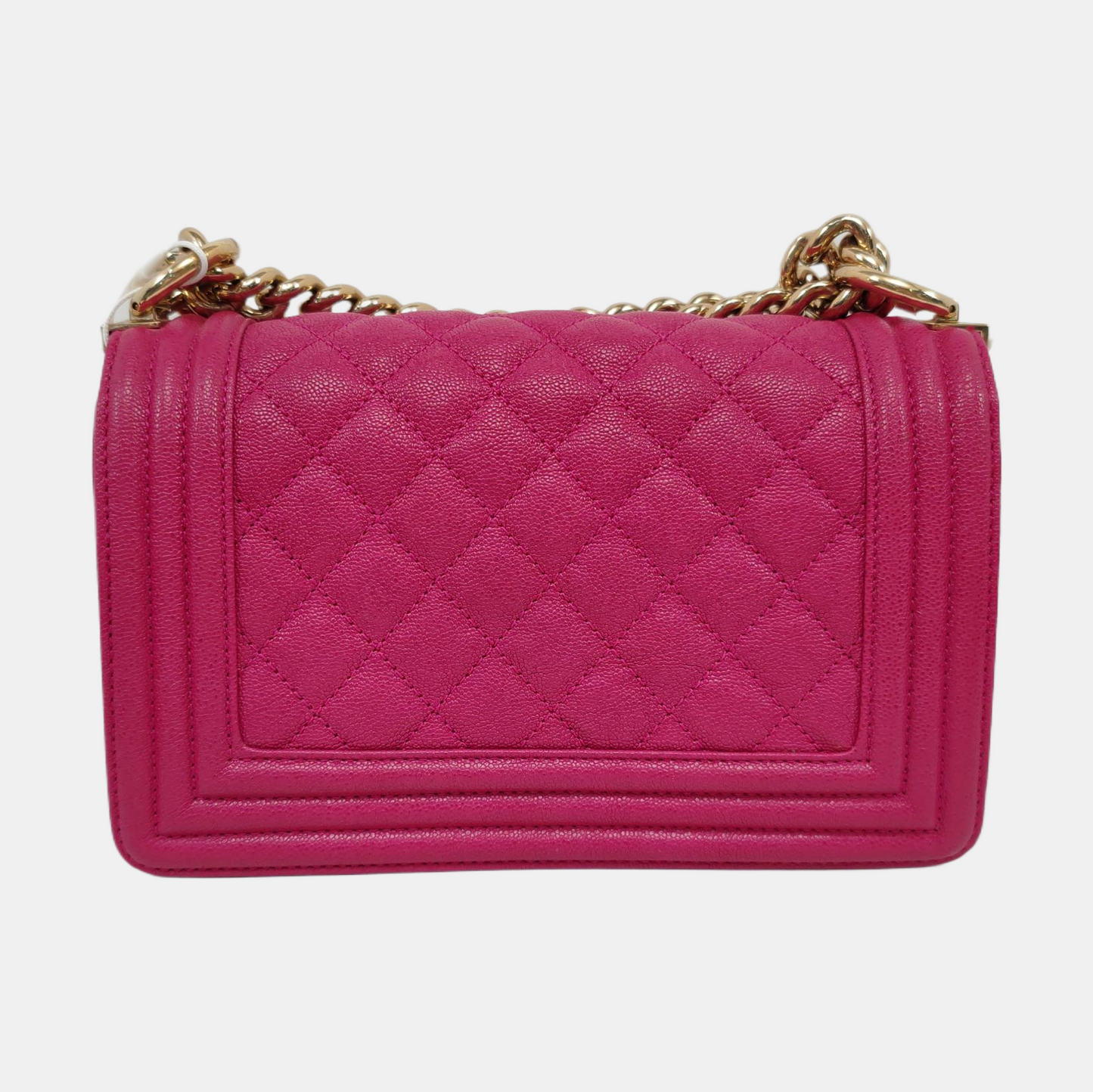 CHANEL BOY CHANEL Small Purple Calfskin Quilted Chevron Single Shoulder Bag Handbag Detachable Strap-(SKU)-958063005