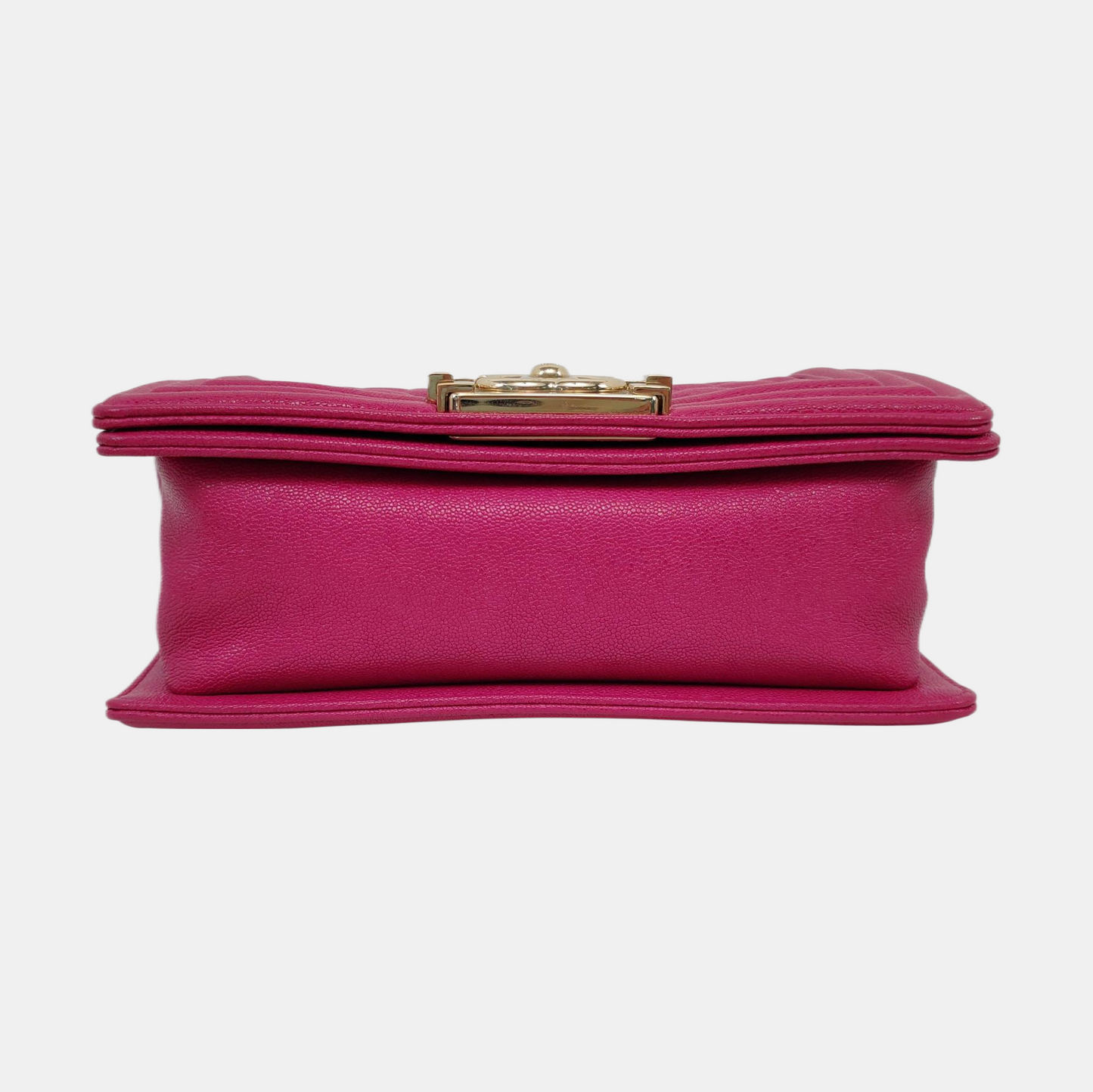 CHANEL BOY CHANEL Small Purple Calfskin Quilted Chevron Single Shoulder Bag Handbag Detachable Strap-(SKU)-958063005