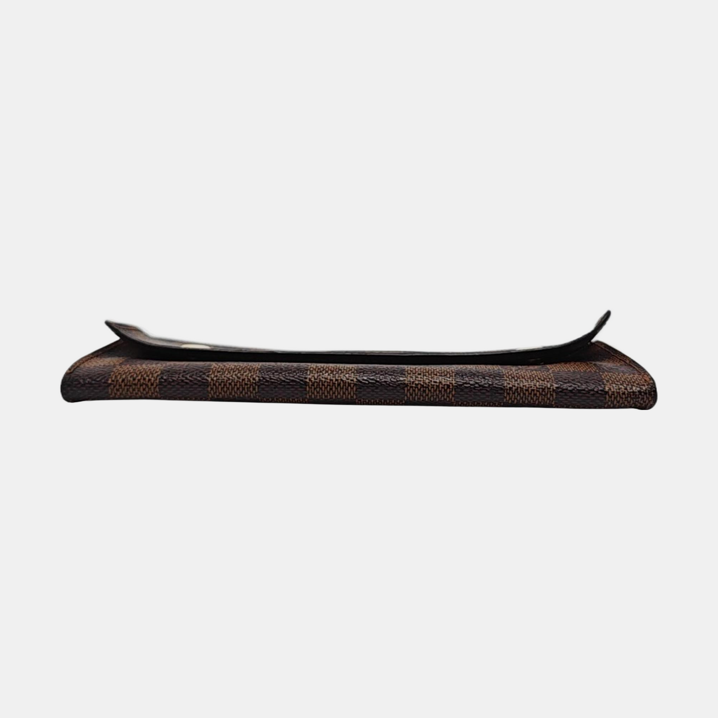 LOUIS VUITTON GRAPHITE LONG Brown Coated Canvas Checkered Wallet Golden hardware-(SKU)-959718998