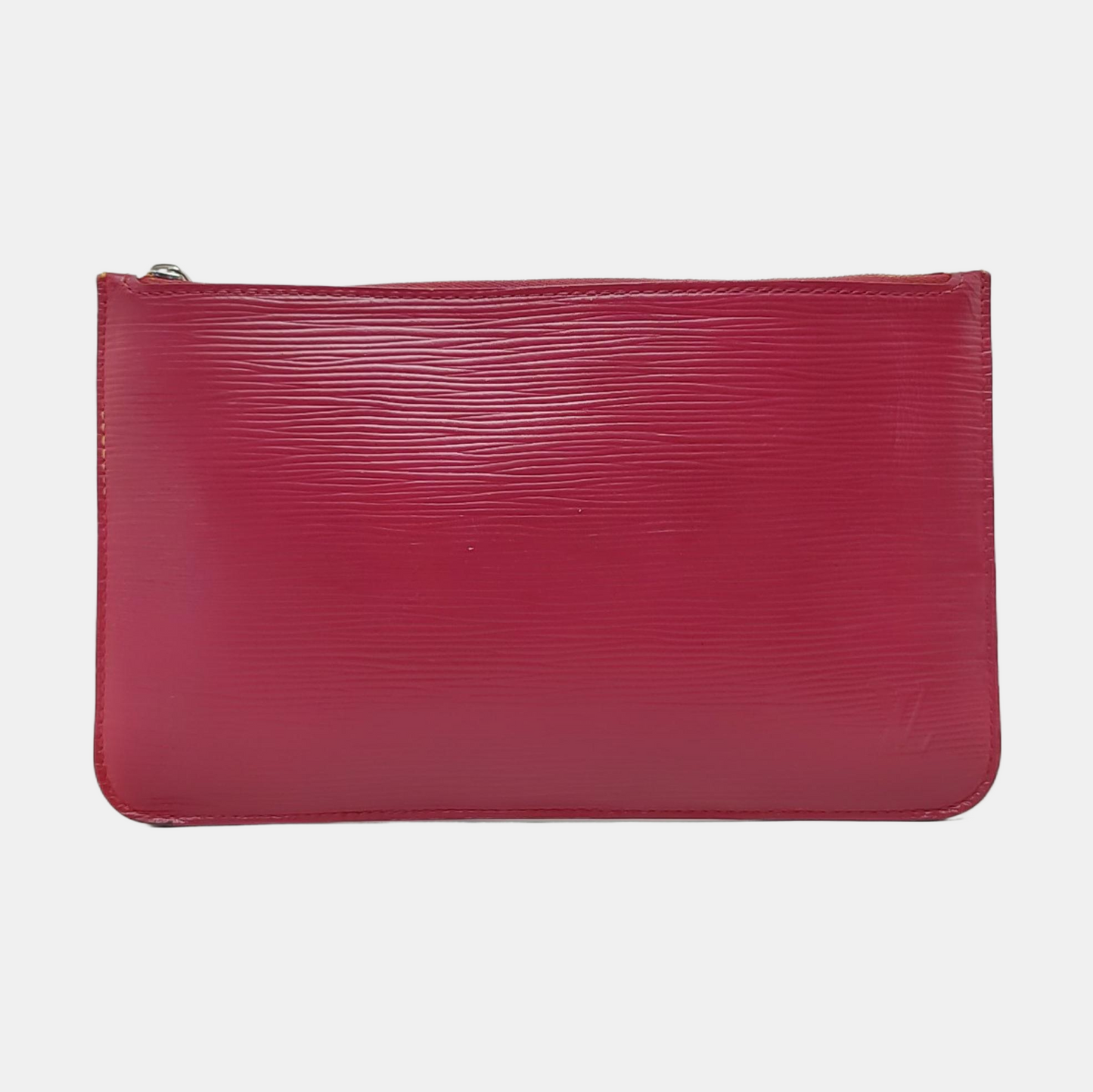 LOUIS VUITTON ACCESSOIRES 紫红色EPI牛皮水波纹麻将包手拿包Handheld包 Silver Hardware-(SKU)-945508181