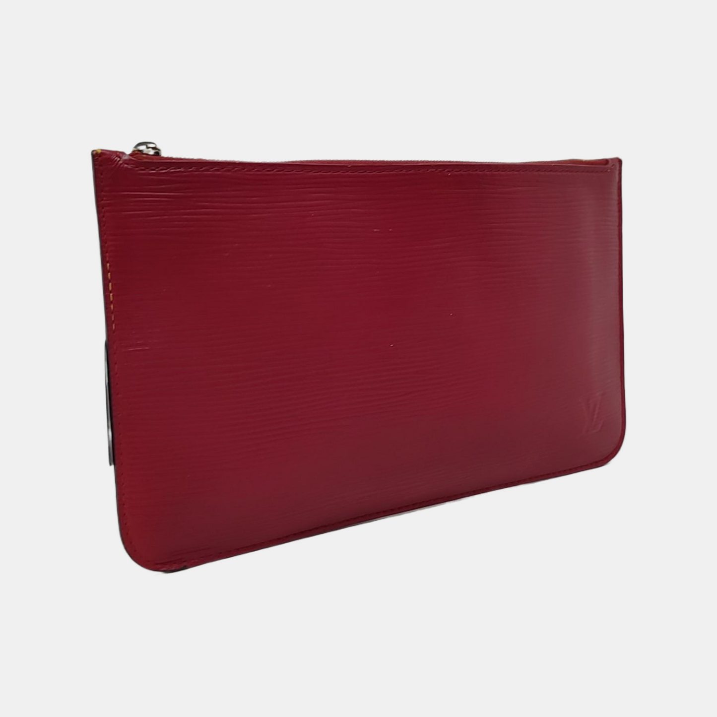 LOUIS VUITTON ACCESSOIRES 紫红色EPI牛皮水波纹麻将包手拿包Handheld包 Silver Hardware-(SKU)-945508181
