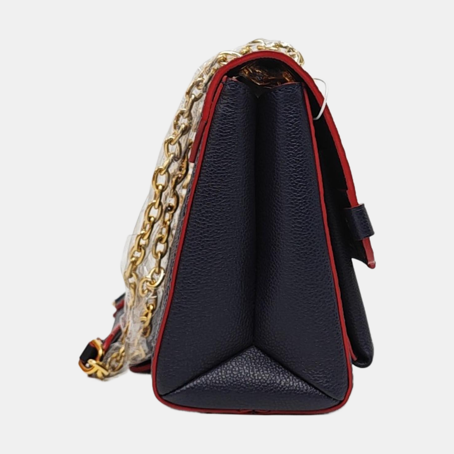 LOUIS VUITTON VAVIN Small Deep Blue Leather Monogram Embossed Single Shoulder Bag Tote Bag Golden Hardware-(SKU)-959801677