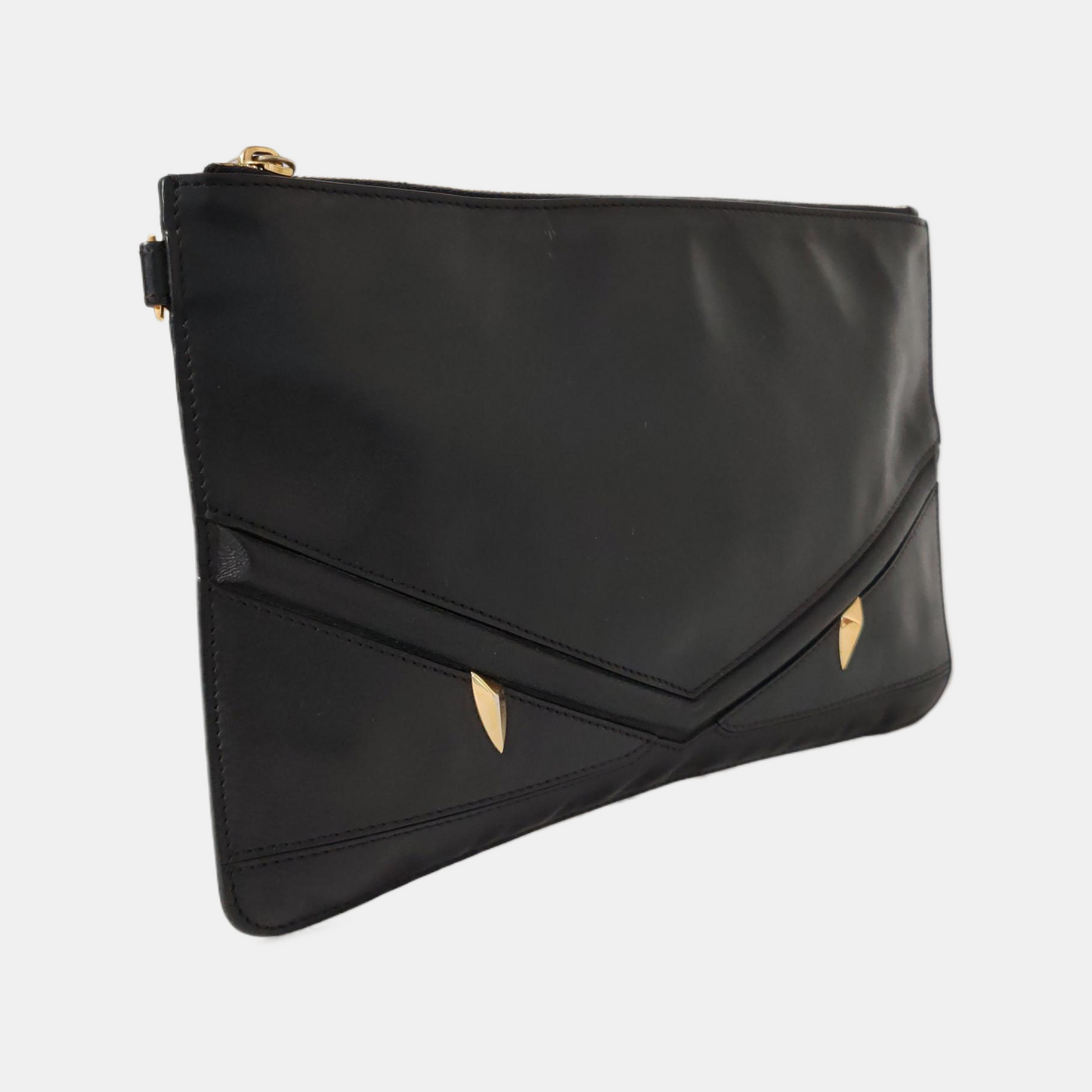 FENDI Monster Black cowhide monster handbag Golden hardware-(SKU)-959812668