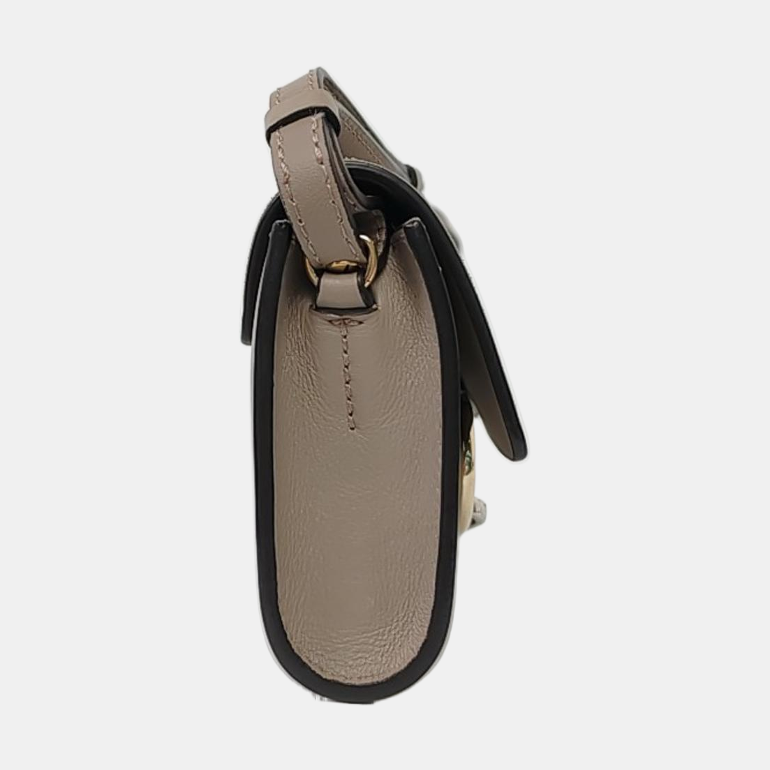 Chloé Faye Gray Cowhide Crossbody Single Shoulder Bag Golden Silver Hardware Removable shoulder strap-(SKU)-959793596