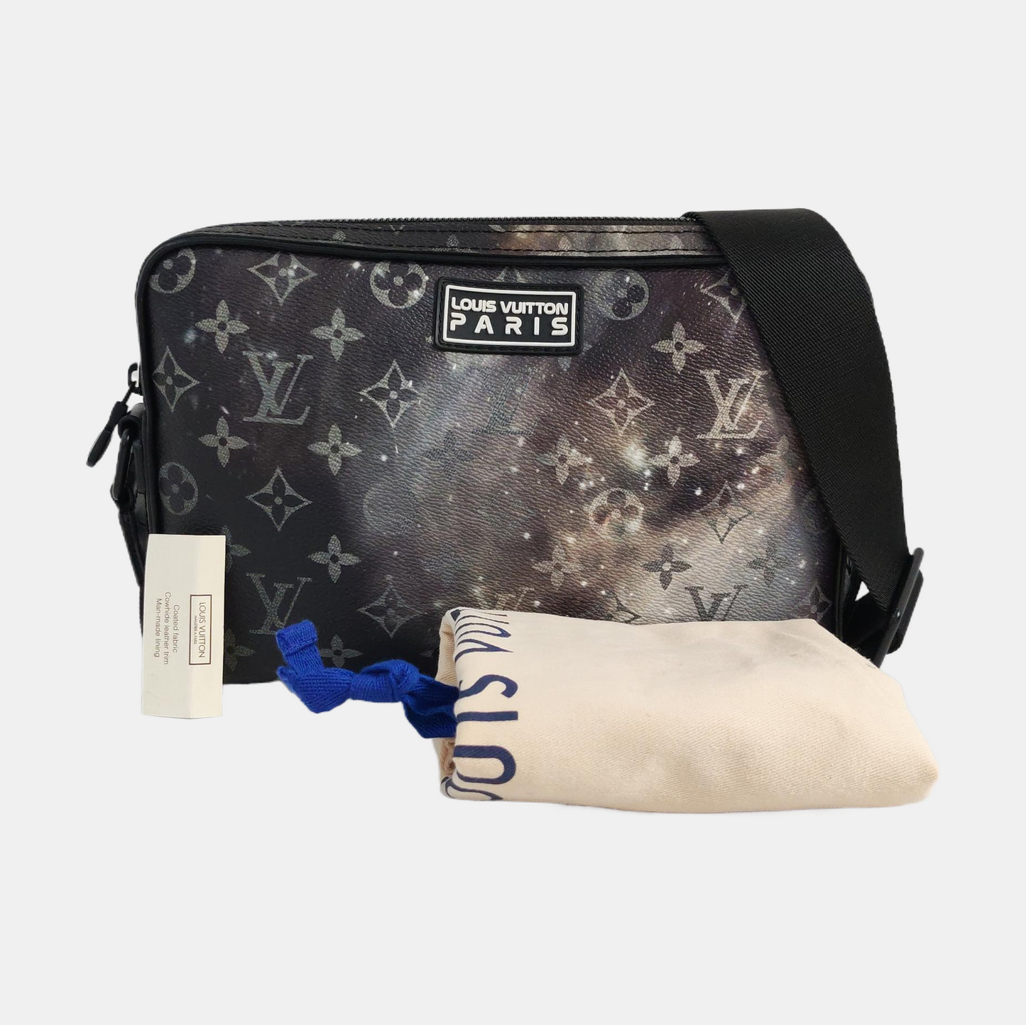LOUIS VUITTON ALPHA Grey Coated Canvas Monogram Printed Camera Bag Shoulder Bag Crossbody Bag Black Hardware-(SKU)-959853480