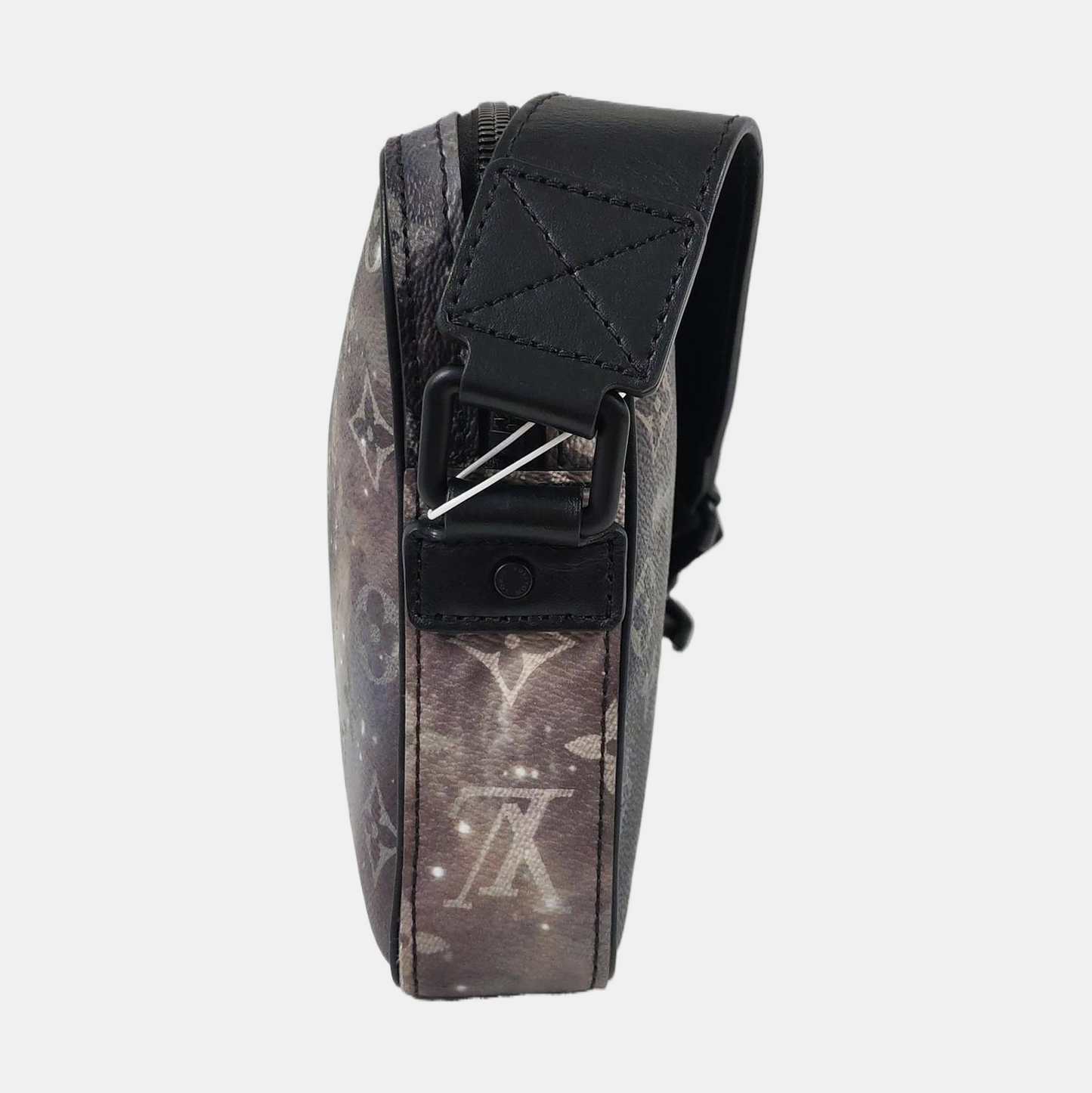 LOUIS VUITTON ALPHA Grey Coated Canvas Monogram Printed Camera Bag Shoulder Bag Crossbody Bag Black Hardware-(SKU)-959853480