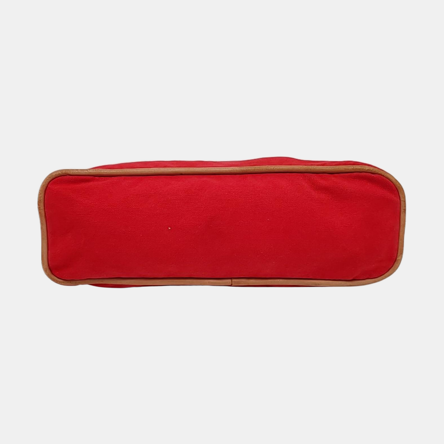 HERMÈS Bolide Medium size Flag Red Canvas Embroidered Handbag Golden hardware-(SKU)-959737695