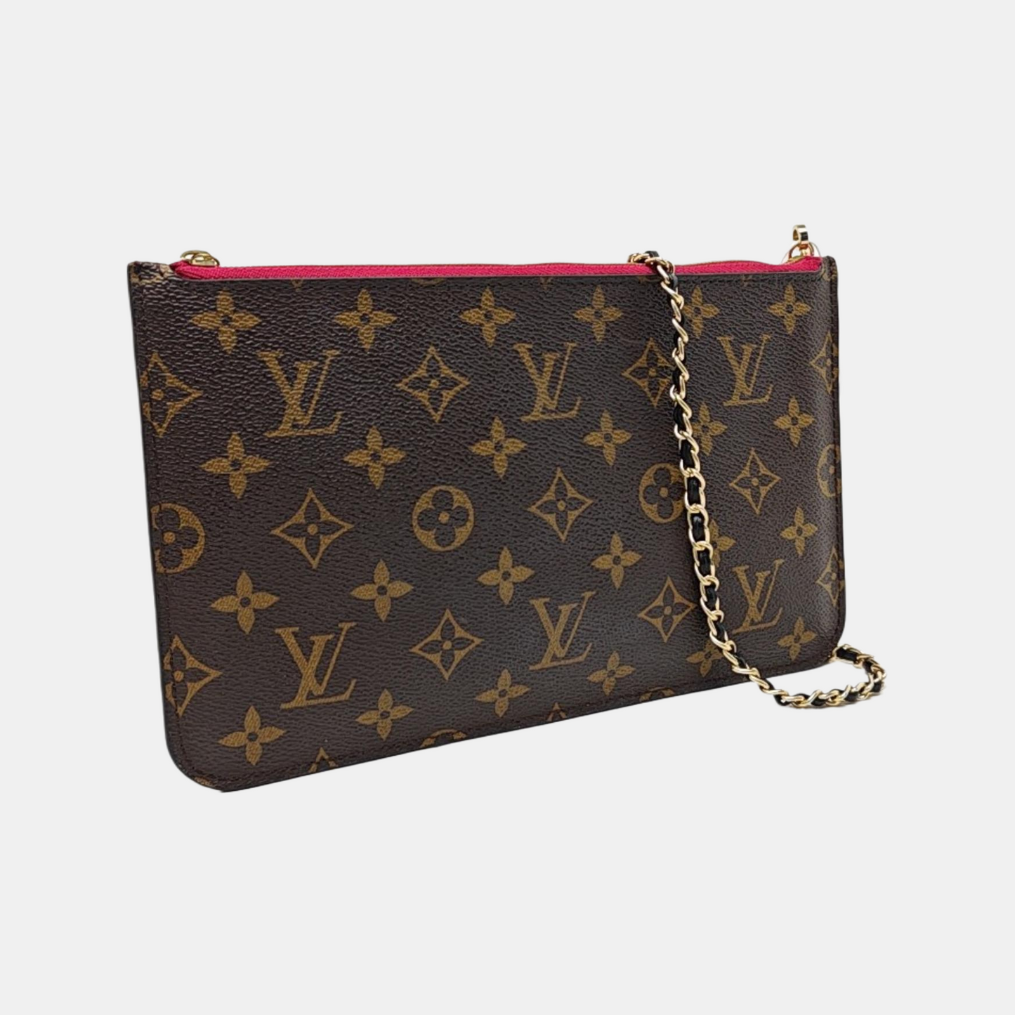 LOUIS VUITTON NEVERFULL Dark Brown Coated Canvas Monogrammed Shopping Bag Handbag Golden hardware-(SKU)-959999069