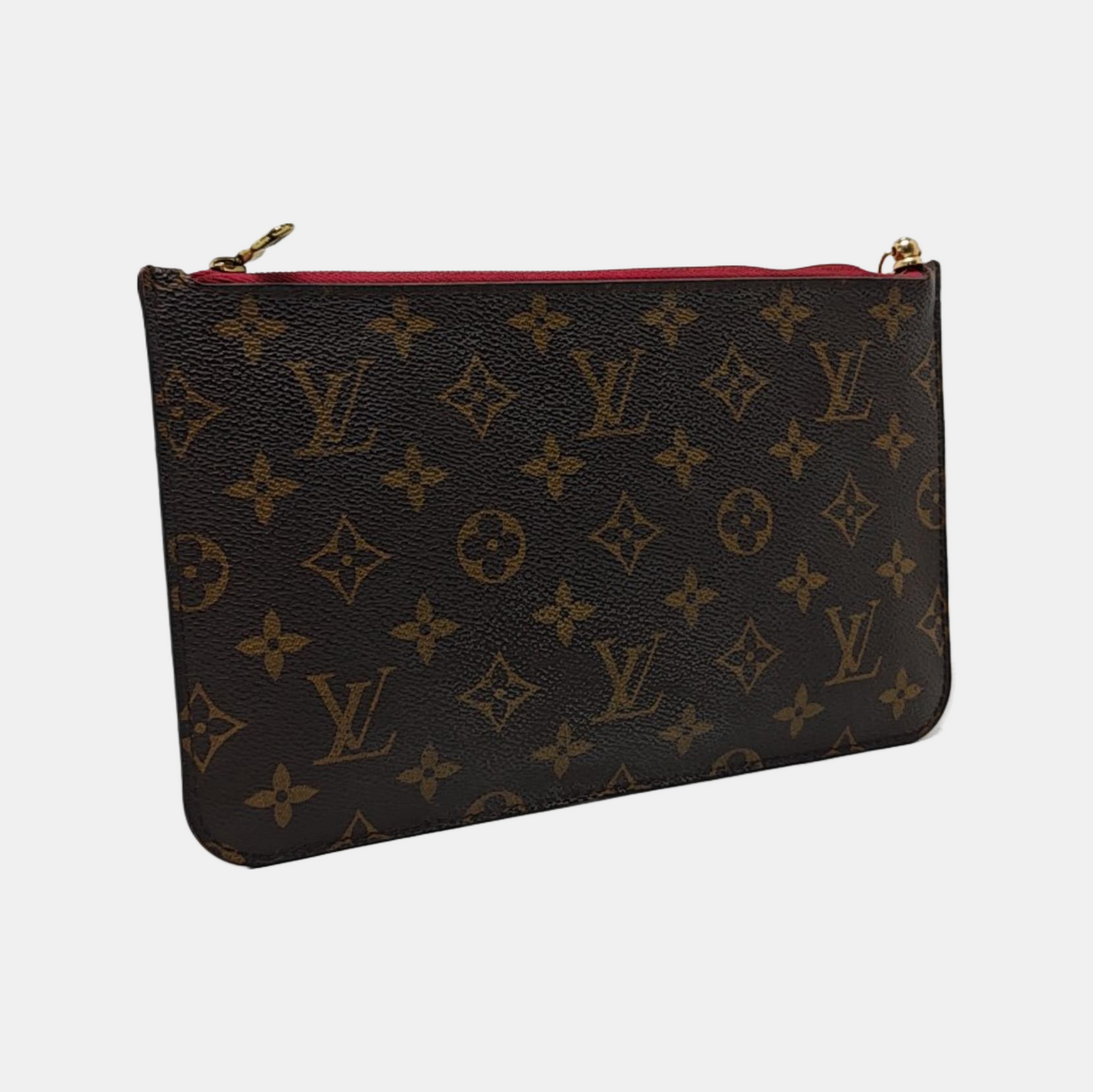LOUIS VUITTON NEVERFULL Dark Brown Coated Canvas Monogrammed Shopping Bag Handbag Golden hardware-(SKU)-959999786