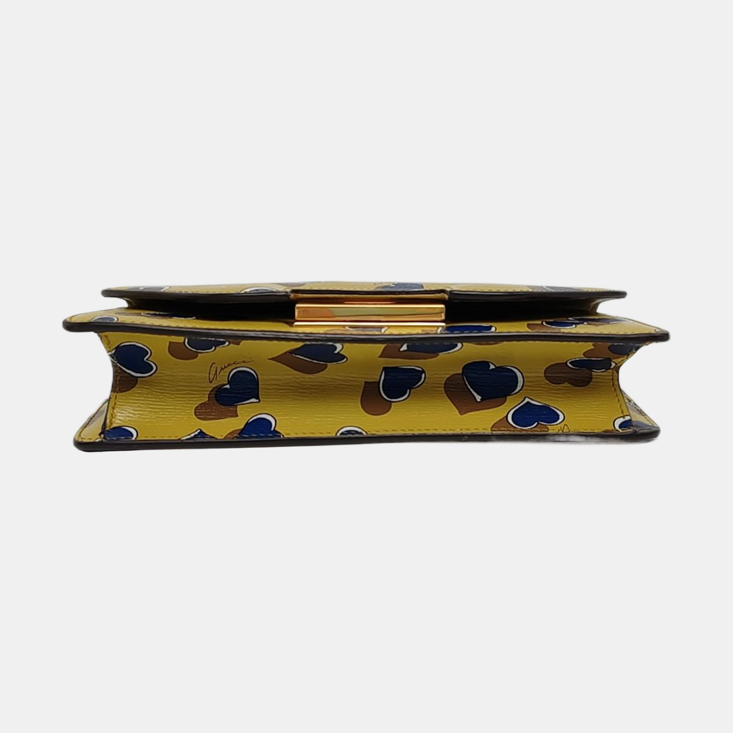 GUCCI Yellow Leather Printed Wallet Golden hardware-(SKU)-959900528