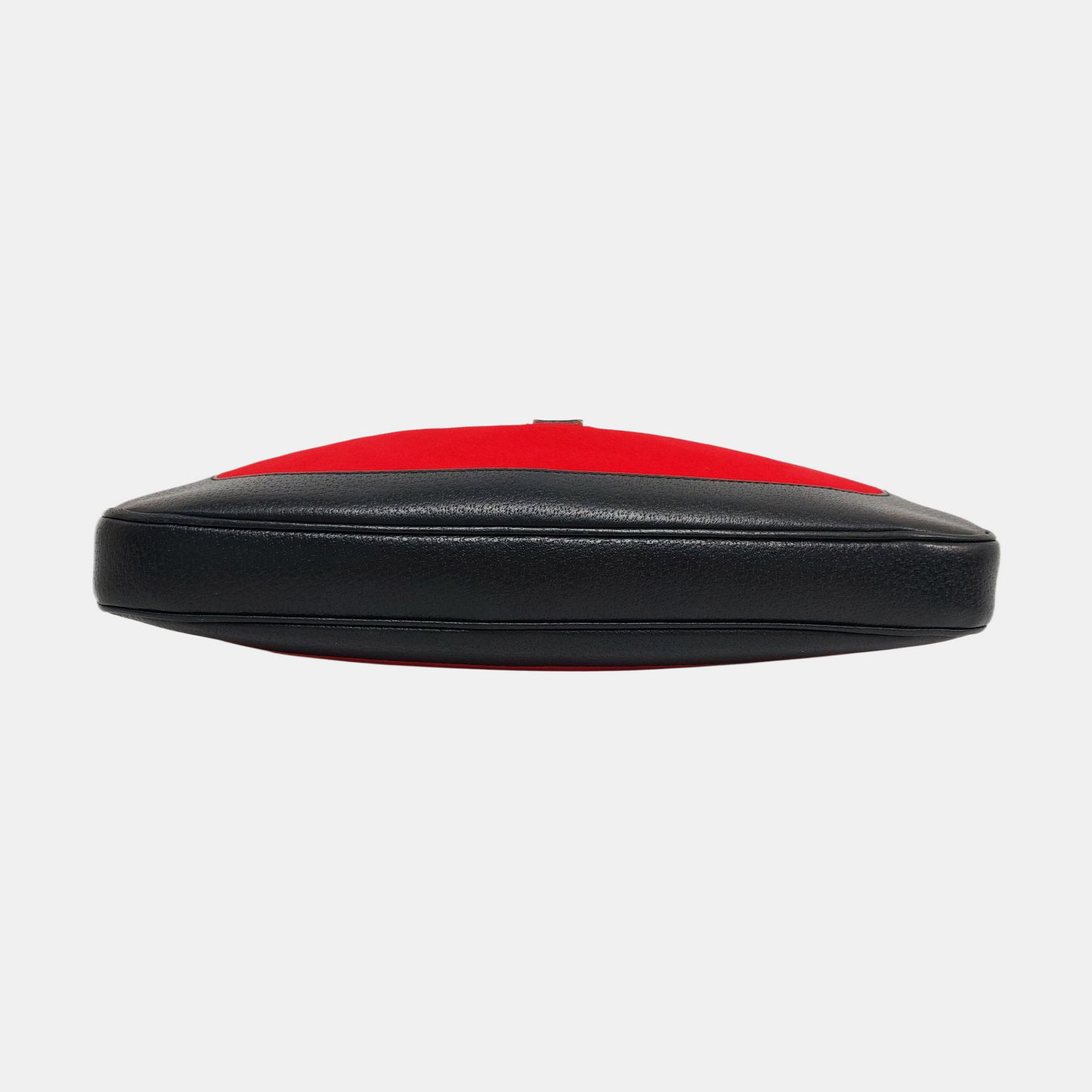 GUCCI Bardot Red suede single shoulder bag Black hardware-(SKU)-947350422