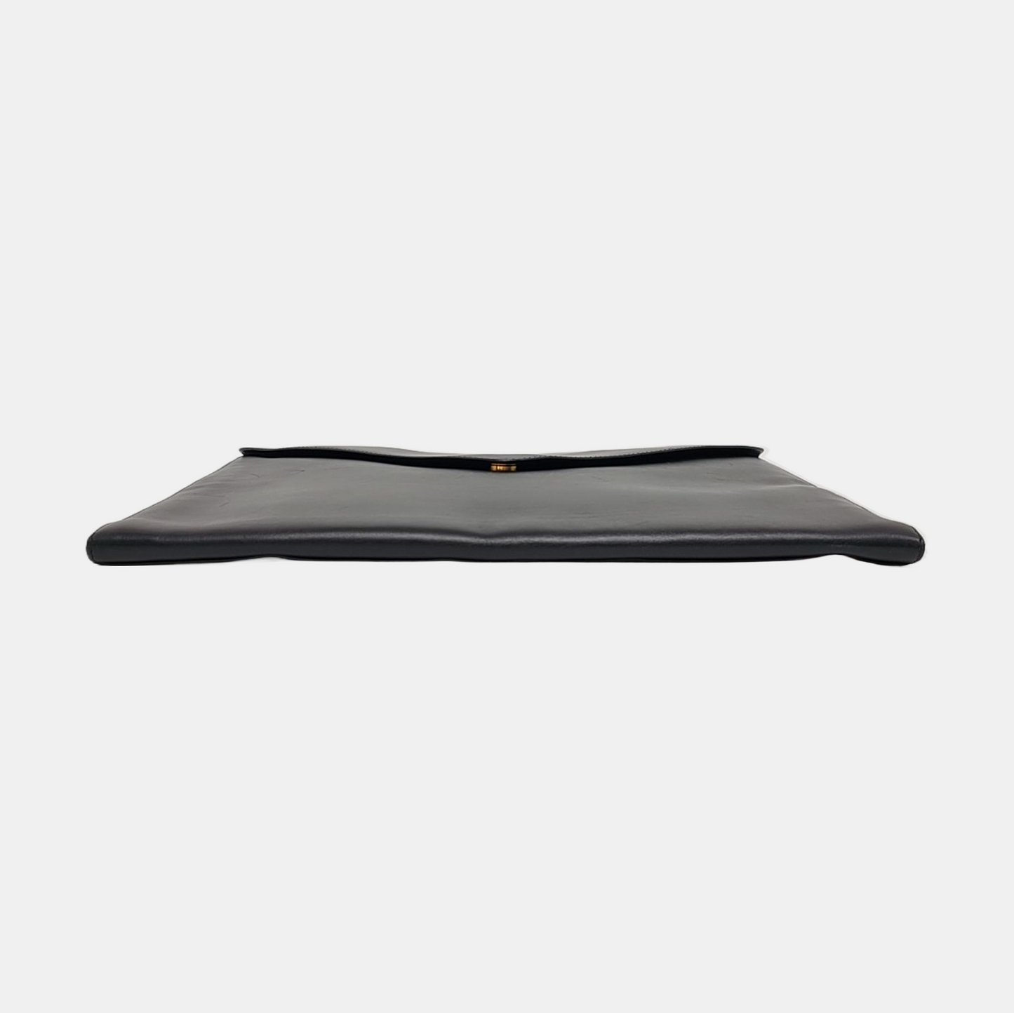 CELINE Black Leather Embossed Clutch Golden hardware-(SKU)-960199598