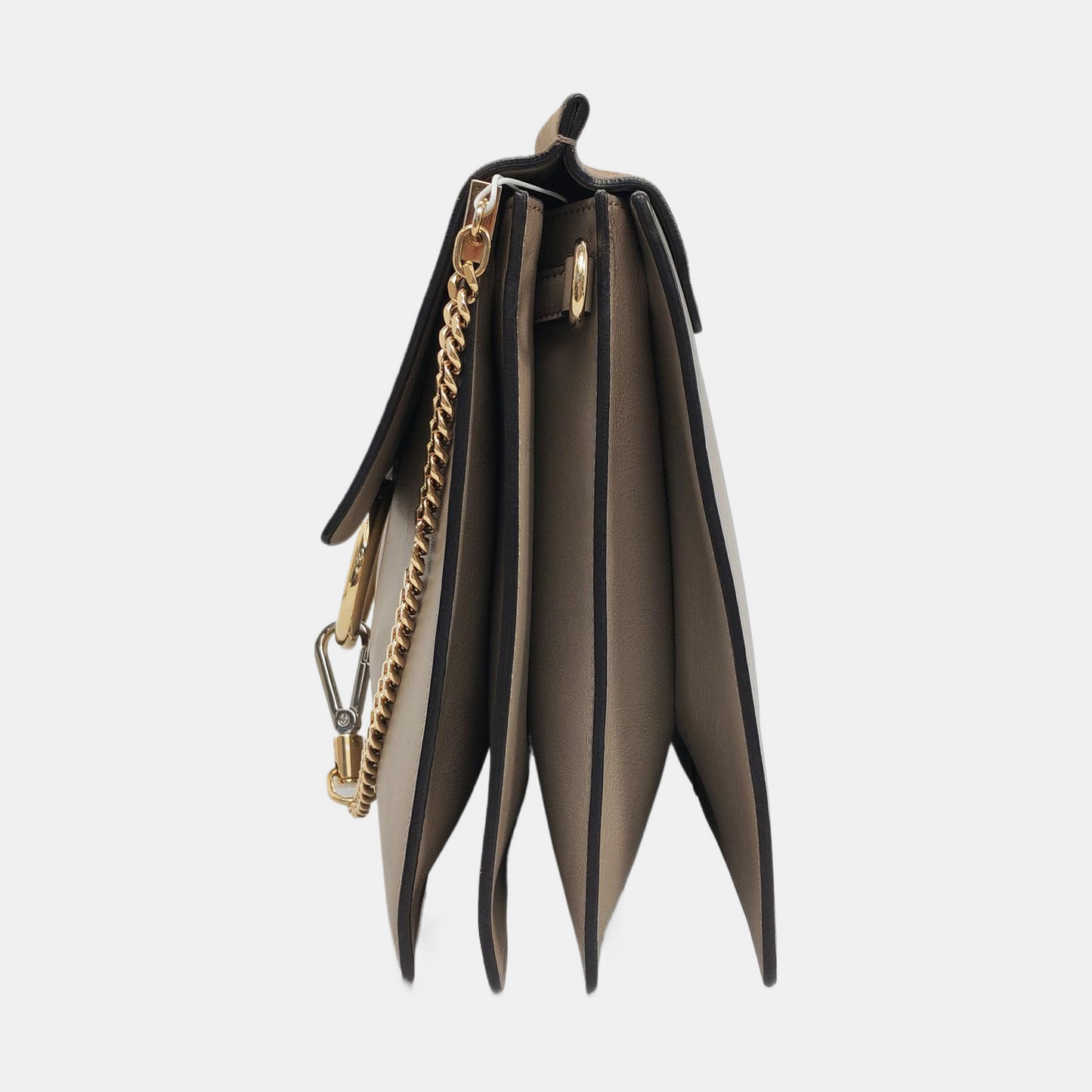 Chloé Faye Medium size Grey Cowhide Crossbody Bag Golden Silver Hardware Removable shoulder strap-(SKU)-960170857