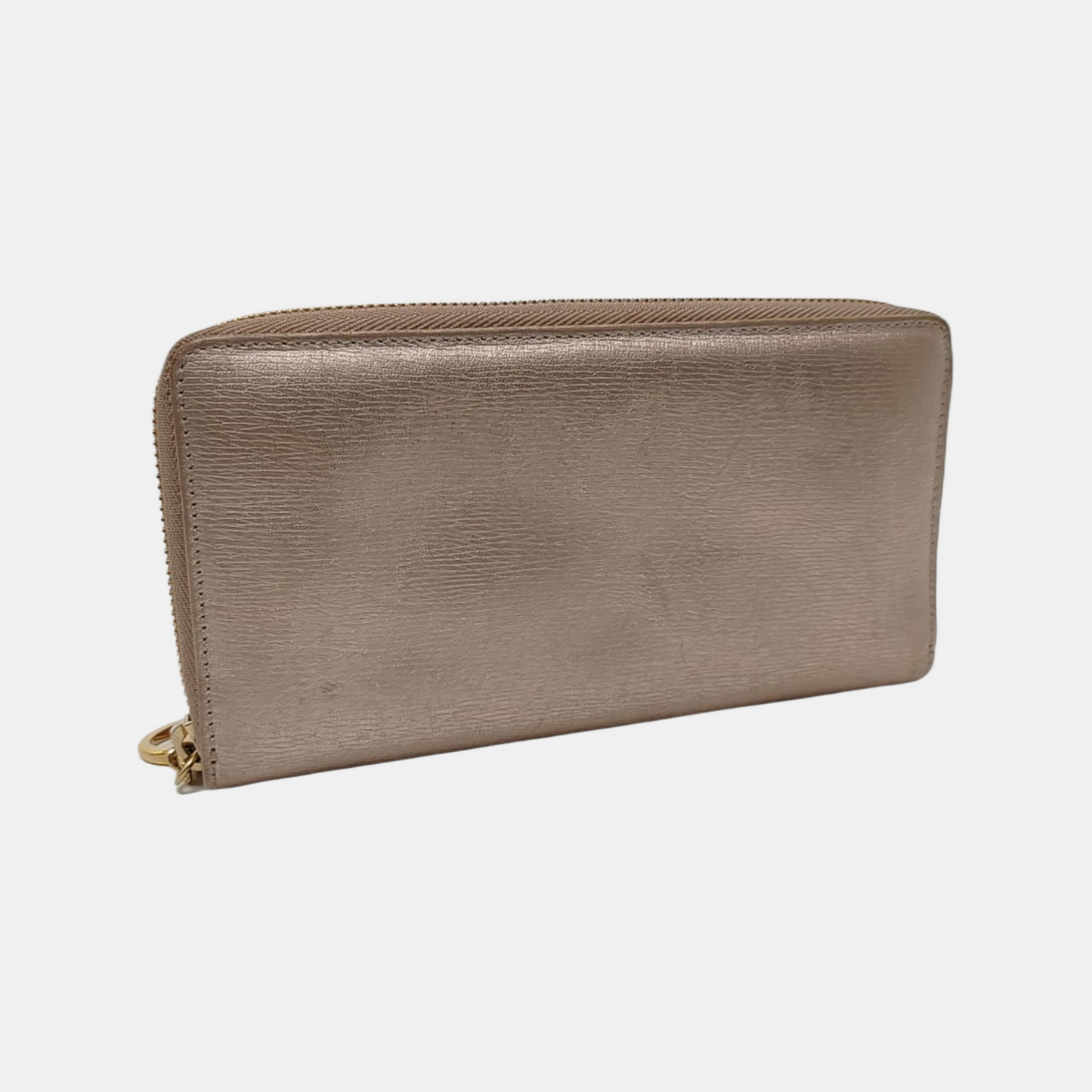 GUCCI Champagne-Colored Cowhide Embossed Wallet Golden hardware-(SKU)-960153701