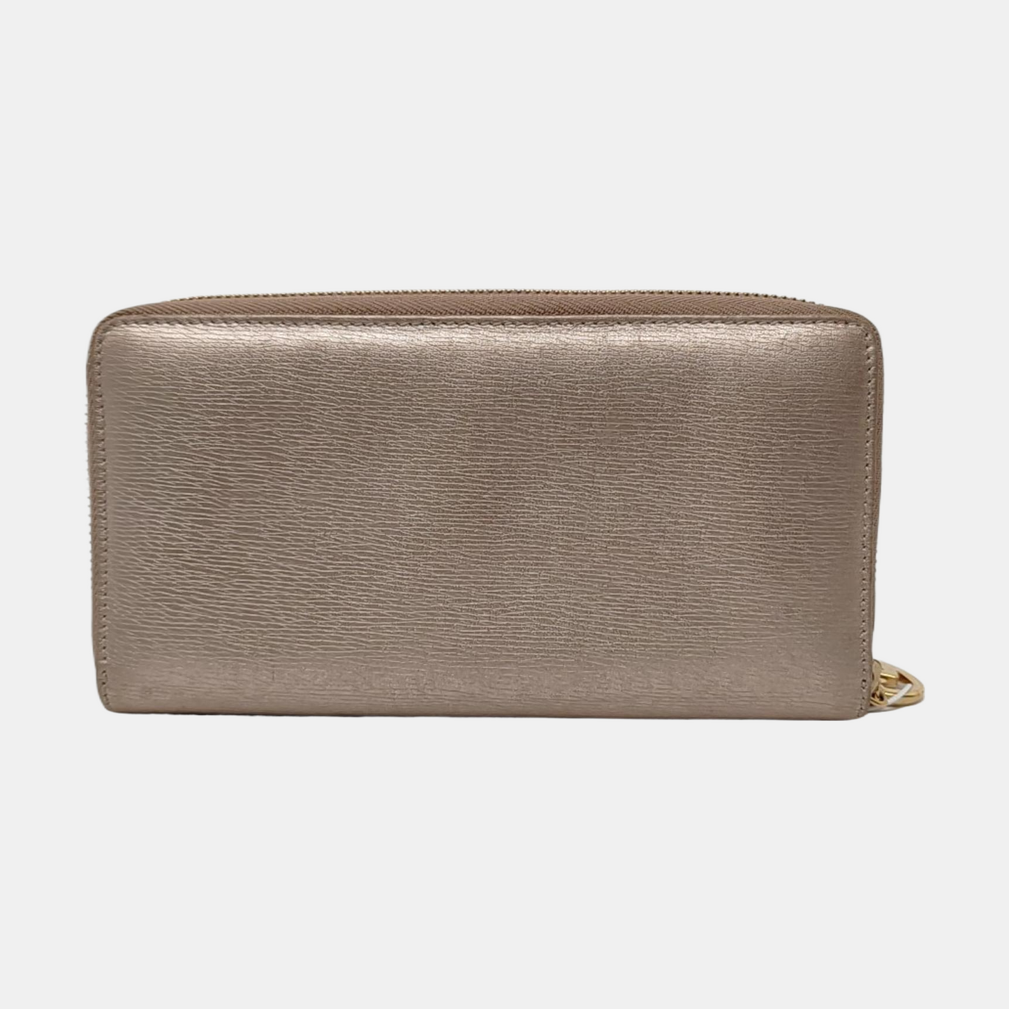 GUCCI Champagne-Colored Cowhide Embossed Wallet Golden hardware-(SKU)-960153701