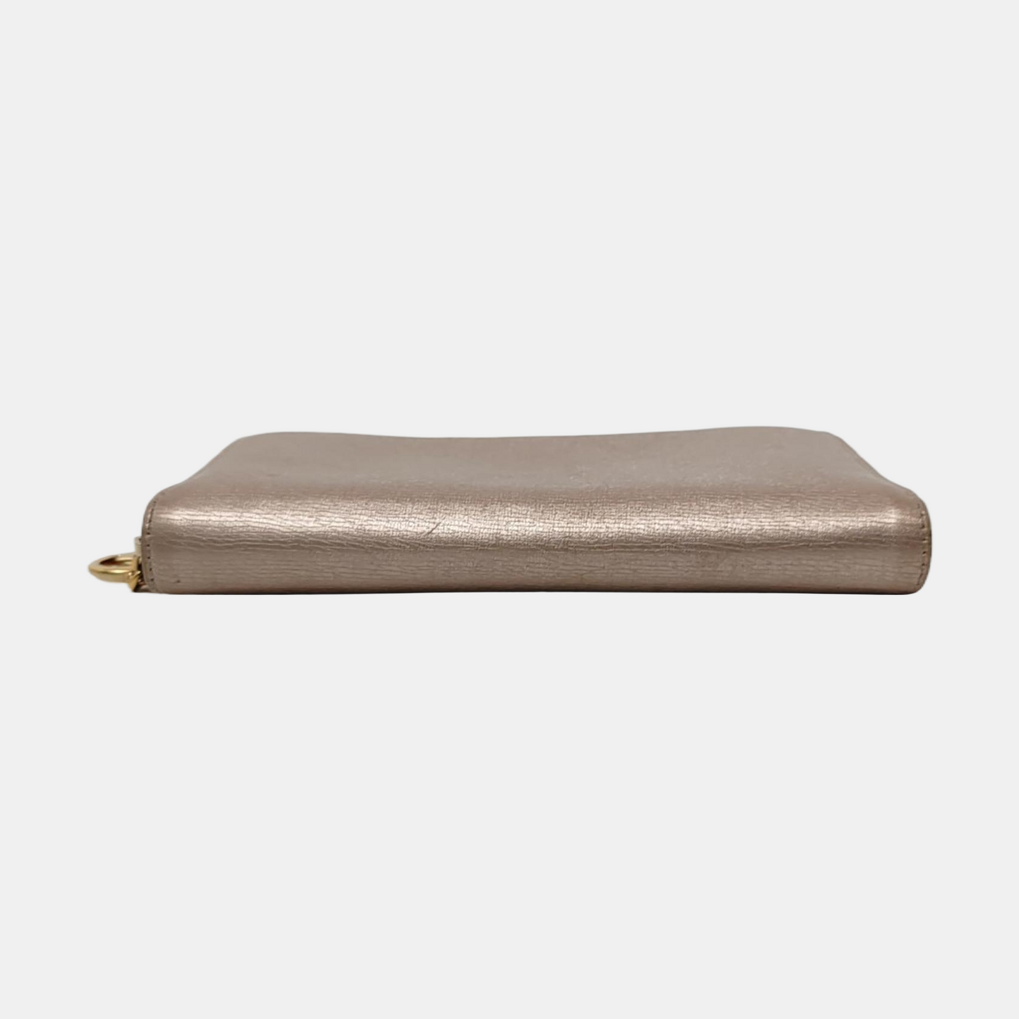 GUCCI Champagne-Colored Cowhide Embossed Wallet Golden hardware-(SKU)-960153701