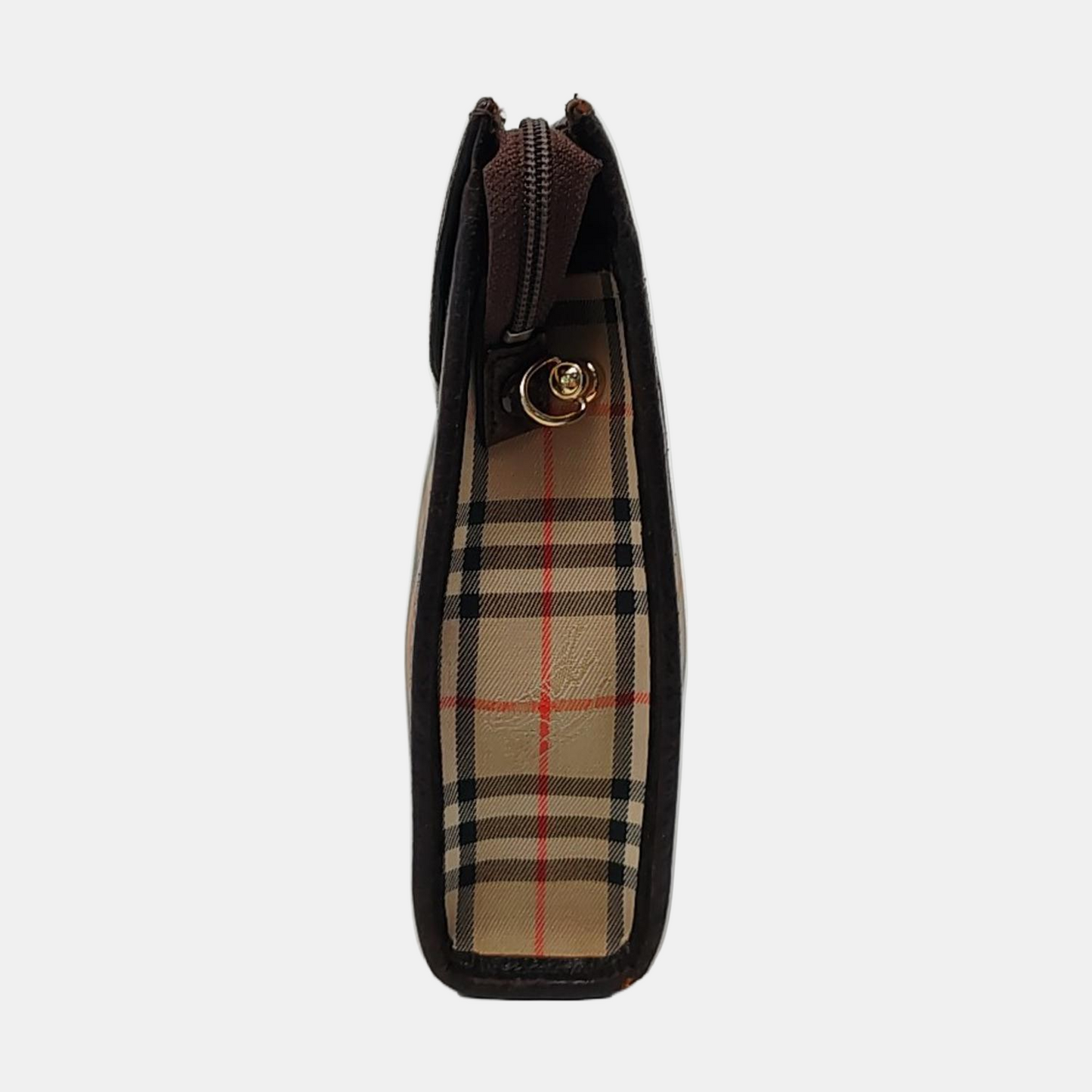 BURBERRY Brown Canvas Warhorse Grain Handbag Crossbody Single Shoulder Bag Golden hardware-(SKU)-959933815
