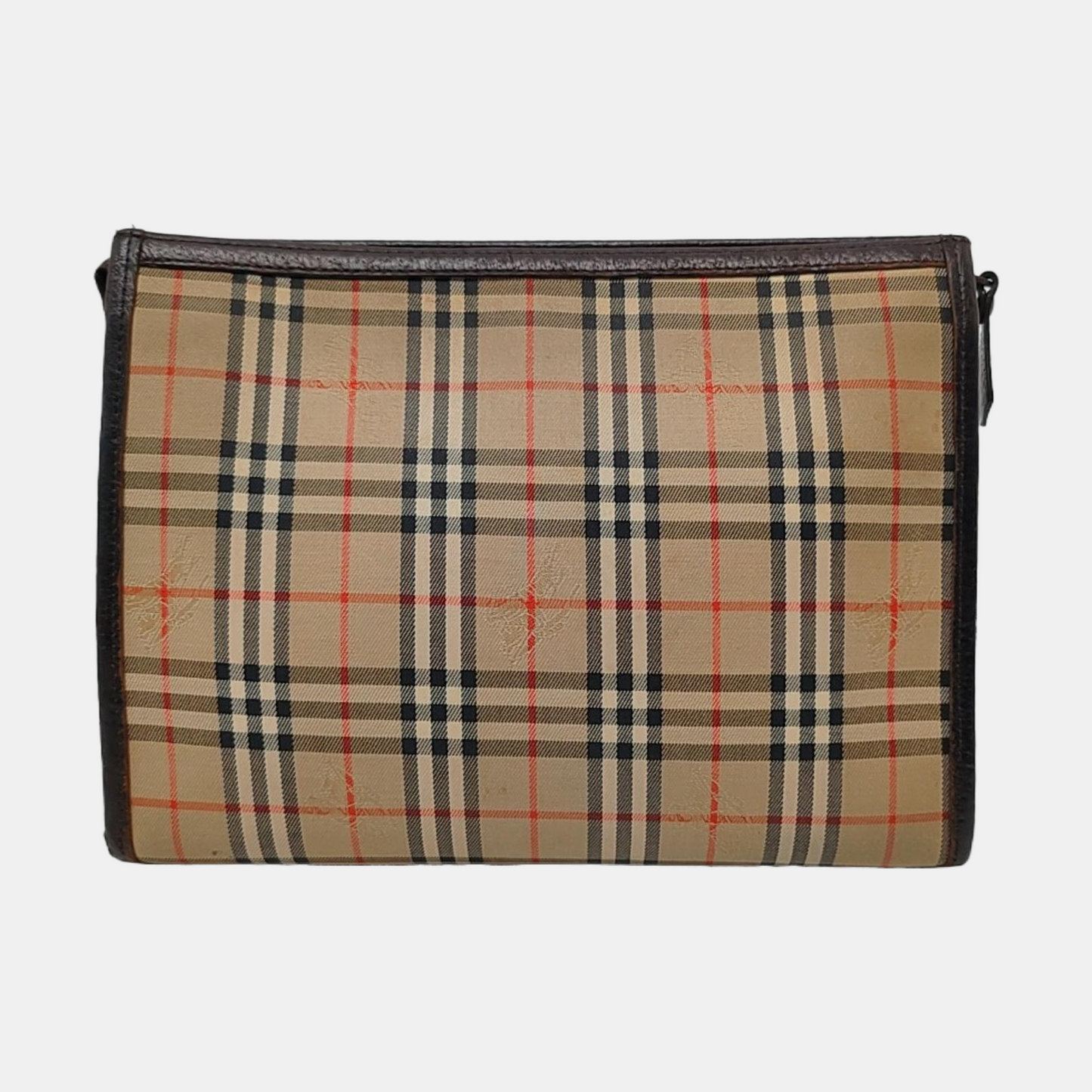 BURBERRY Brown Canvas Warhorse Grain Handbag Crossbody Single Shoulder Bag Golden hardware-(SKU)-959933815