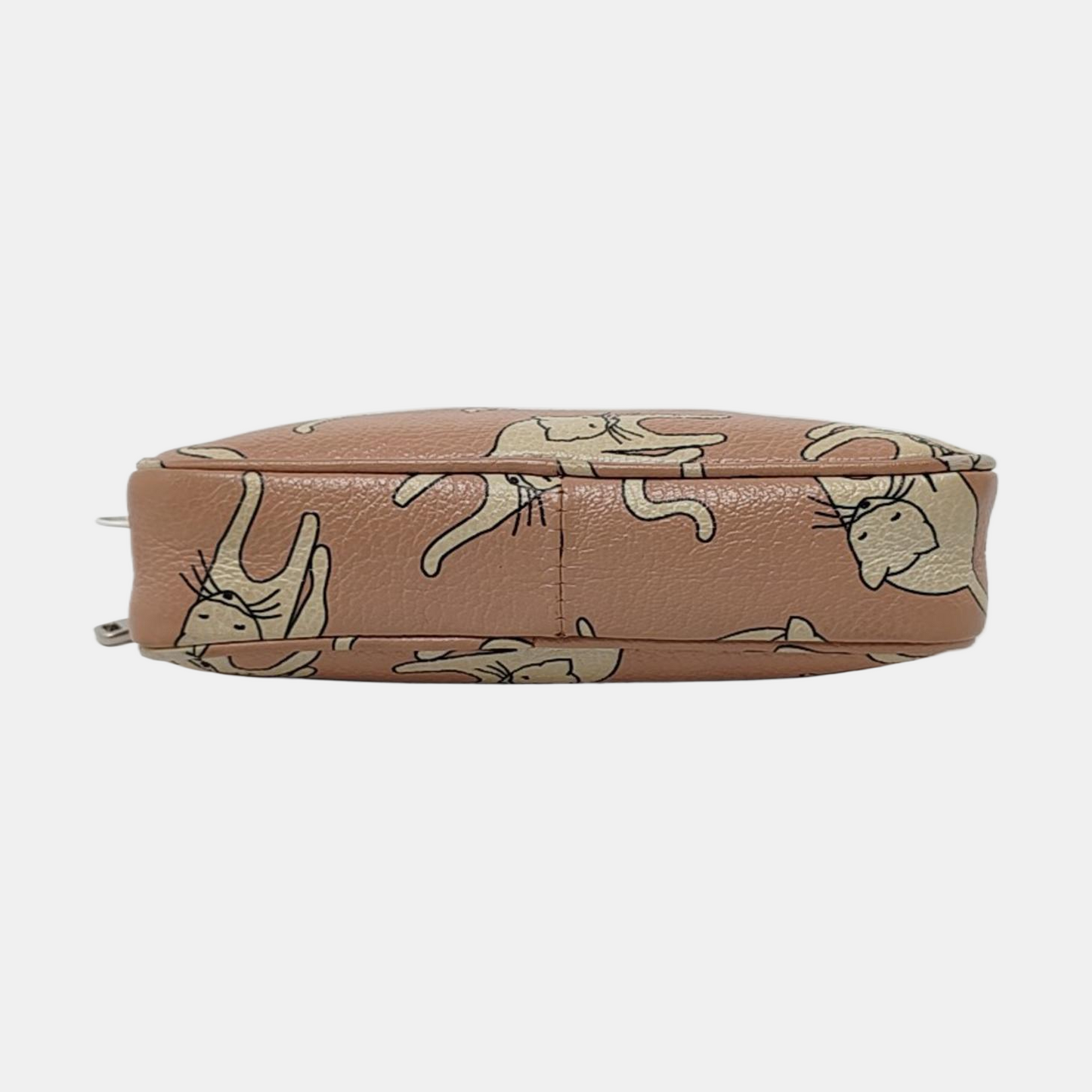 Miu Miu Brown cowhide printed crossbody bag Silver Hardware Removable shoulder strap-(SKU)-960070043