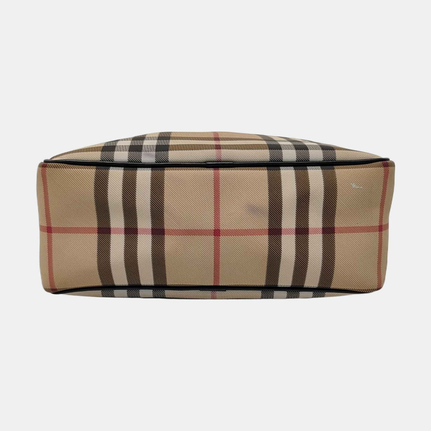 BURBERRY Brown Coated Canvas Shoulder Bag Silver Hardware-(SKU)-959823935