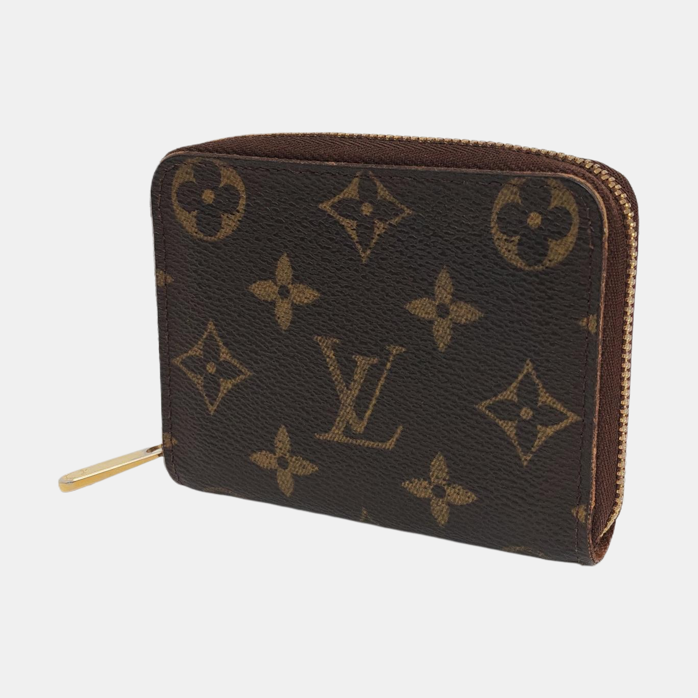LOUIS VUITTON Brown coated canvas vintage wallet Golden hardware Complete Accessories-(SKU)-959923141