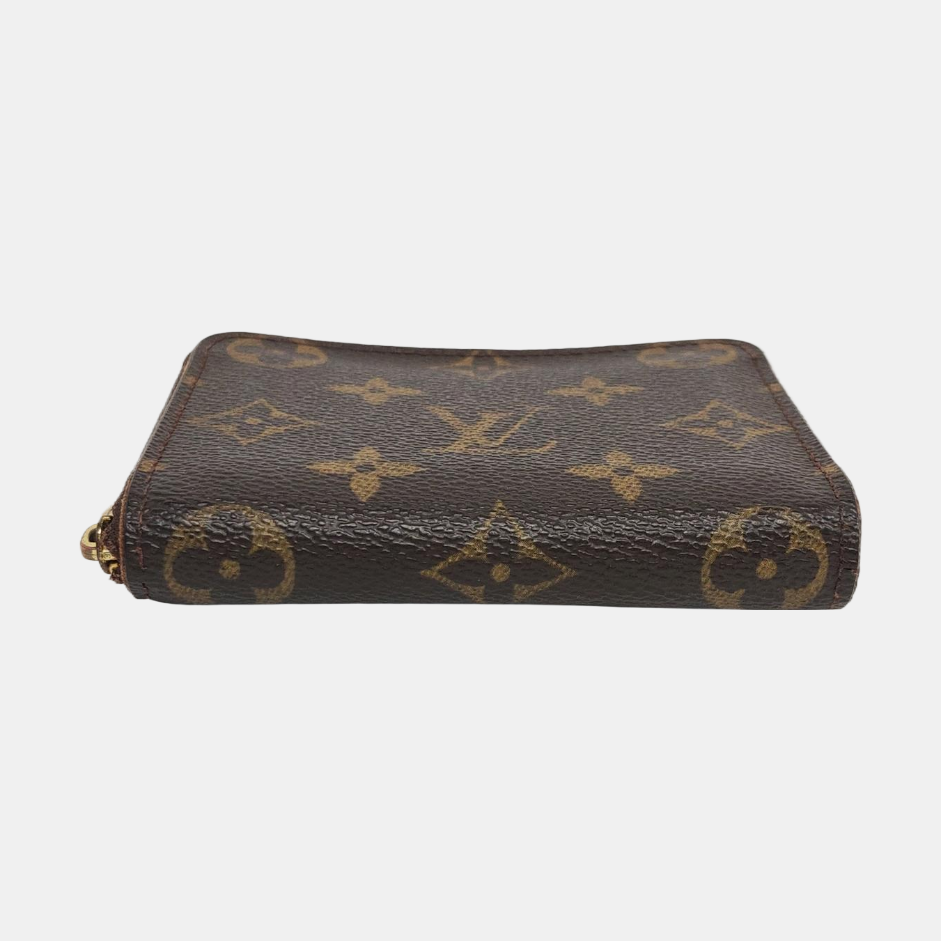 LOUIS VUITTON Brown coated canvas vintage wallet Golden hardware Complete Accessories-(SKU)-959923141