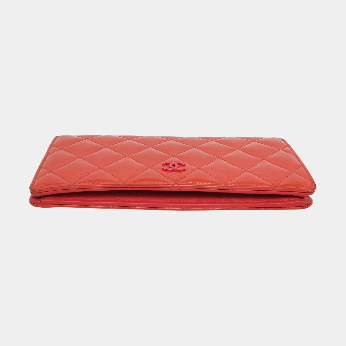 CHANEL Red Cowhide Diamond Quilted Wallet Red Hardware 16nan-(SKU)-959584010