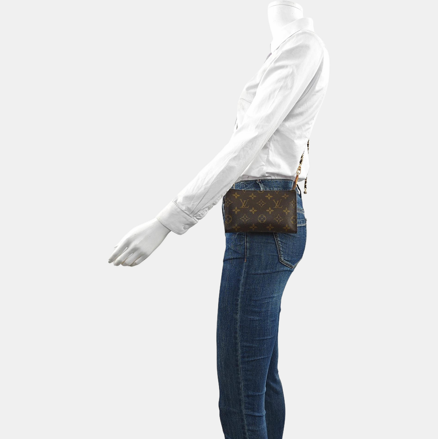 LOUIS VUITTON Brown Coated Canvas Monogrammed Tote Handbag Golden hardware-(SKU)-960091830