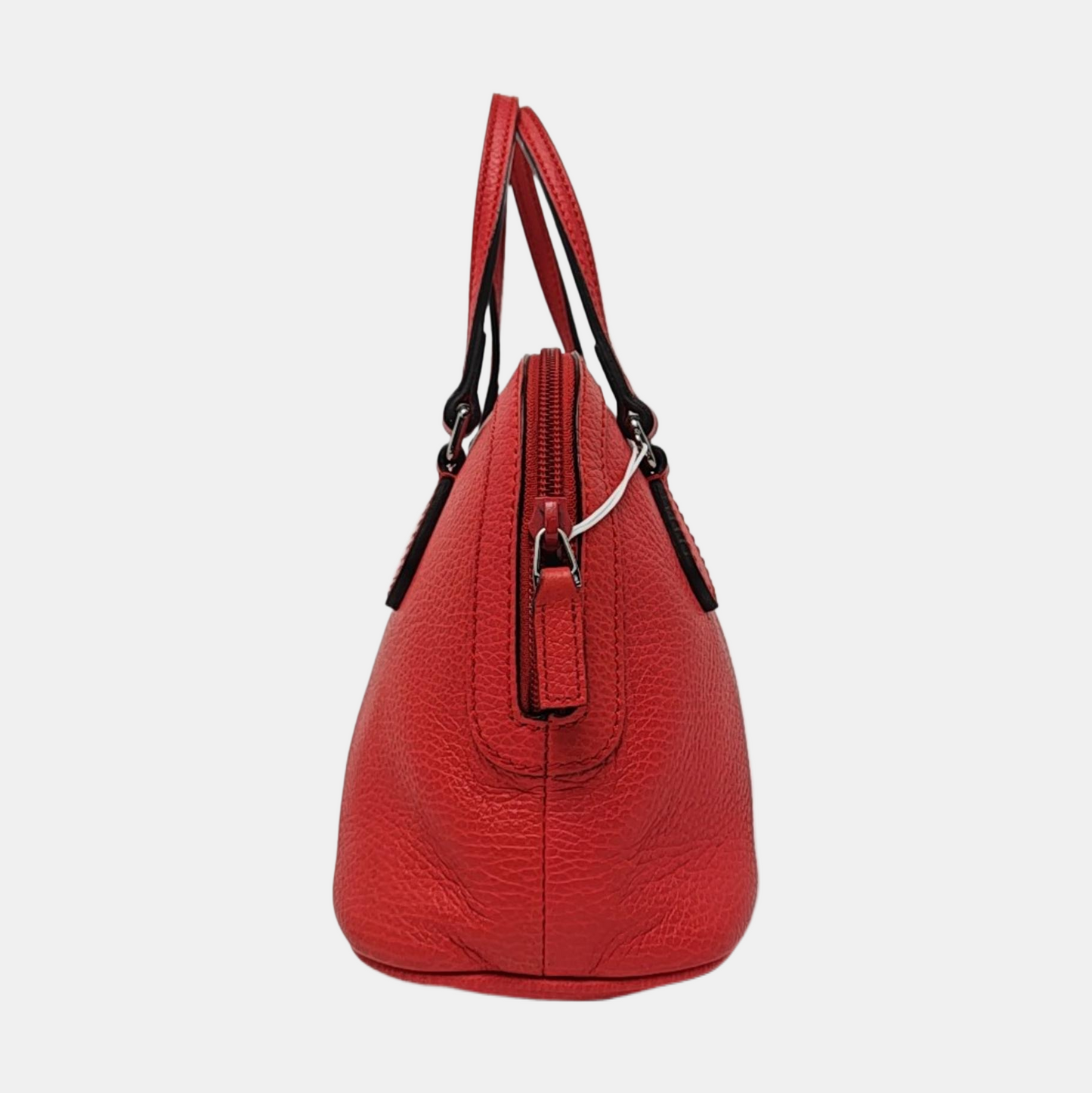 GUCCI DOME Red Cow Leather Striped Strap Single Shoulder Bag Handbag Crossbody Bag Silver Hardware Removable shoulder strap-(SKU)-960336464