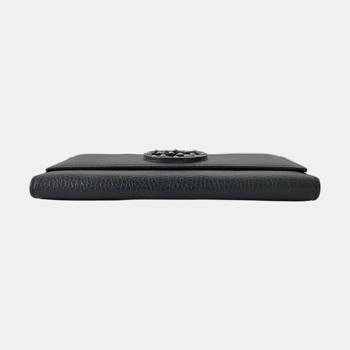 GUCCI Blondie Black Leather Studs Wallet Silver Hardware-(SKU)-960340084