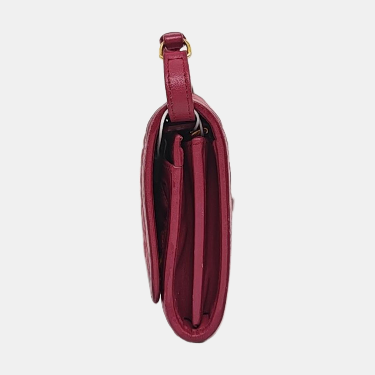 PRADA Pink Nylon Quilted Crossbody Shoulder Bag Handbag Clutch Golden hardware Removable shoulder strap-(SKU)-959993343