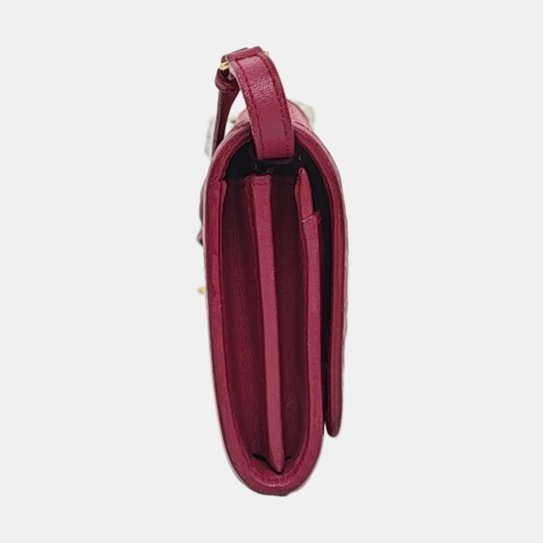 PRADA Pink Nylon Quilted Crossbody Shoulder Bag Handbag Clutch Golden hardware Removable shoulder strap-(SKU)-959993343
