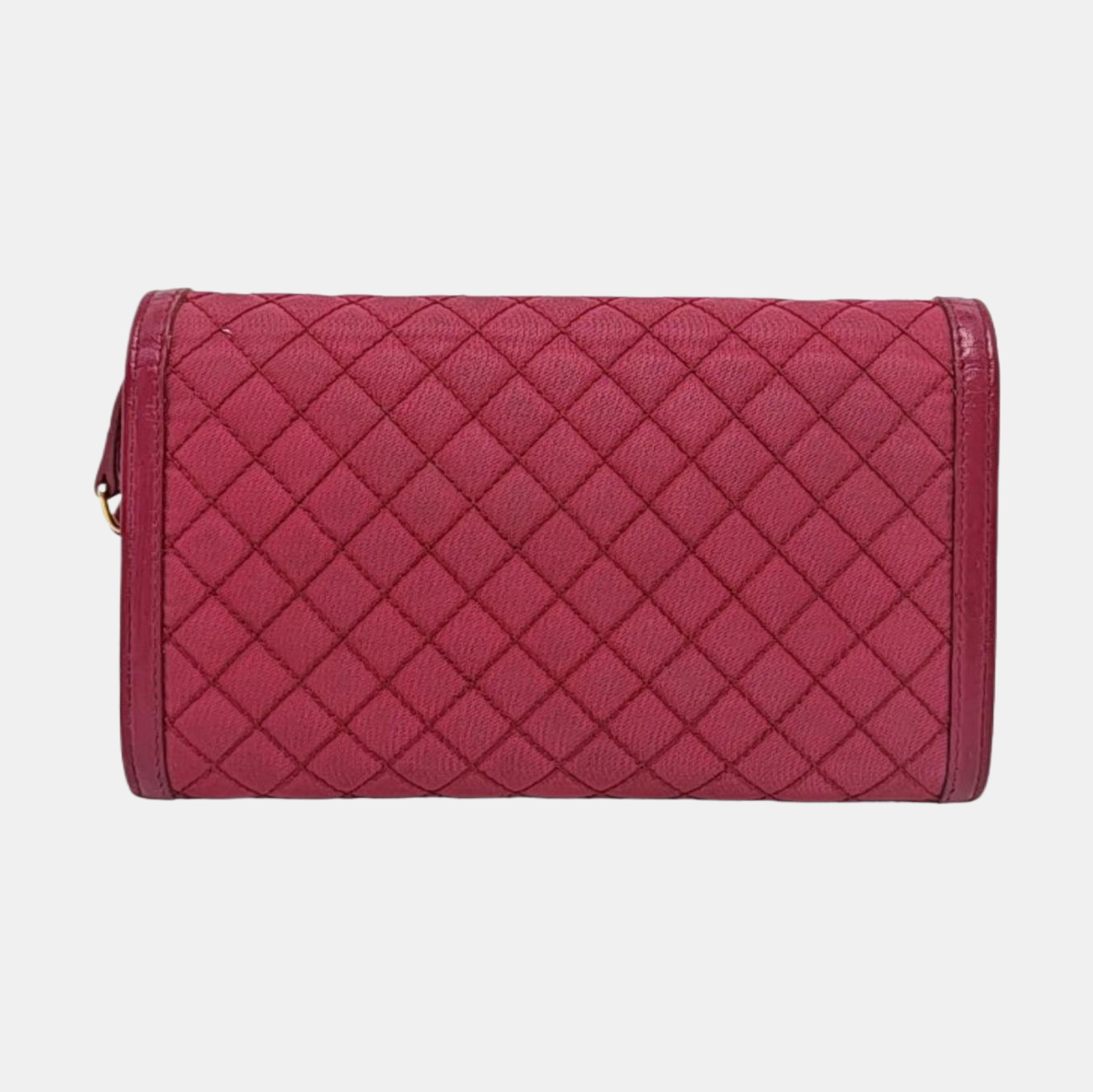 PRADA Pink Nylon Quilted Crossbody Shoulder Bag Handbag Clutch Golden hardware Removable shoulder strap-(SKU)-959993343