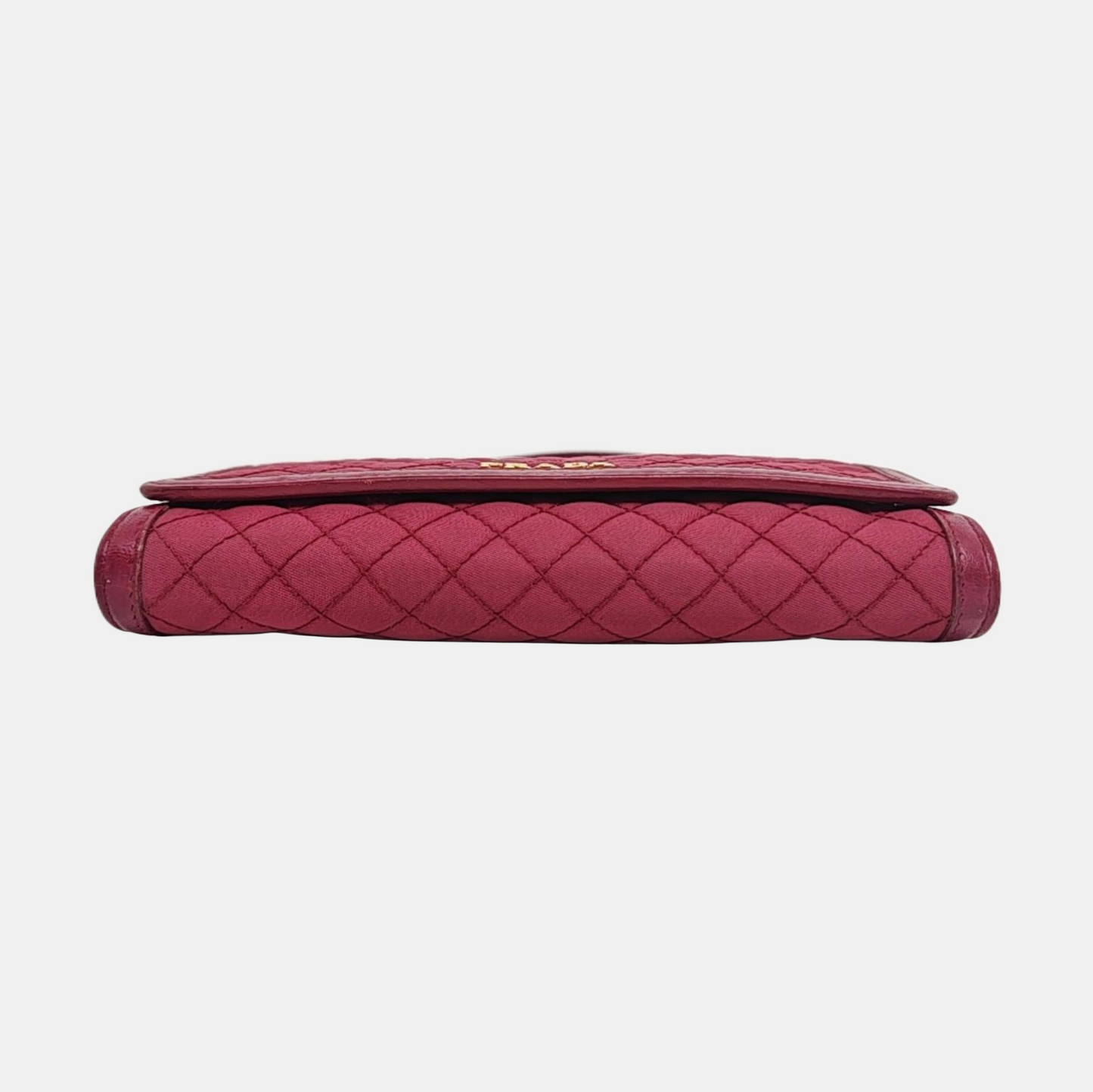 PRADA Pink Nylon Quilted Crossbody Shoulder Bag Handbag Clutch Golden hardware Removable shoulder strap-(SKU)-959993343
