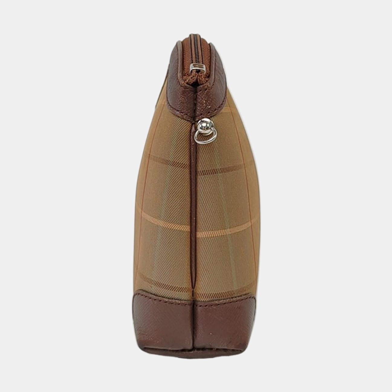 BURBERRY Khaki Fabric Handbag Brown Hardware-(SKU)-960263647