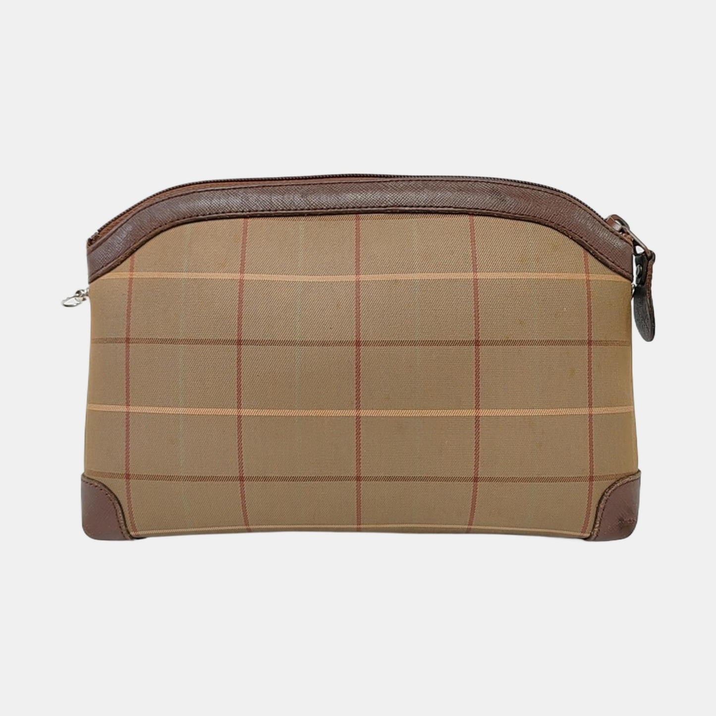 BURBERRY Khaki Fabric Handbag Brown Hardware-(SKU)-960263647