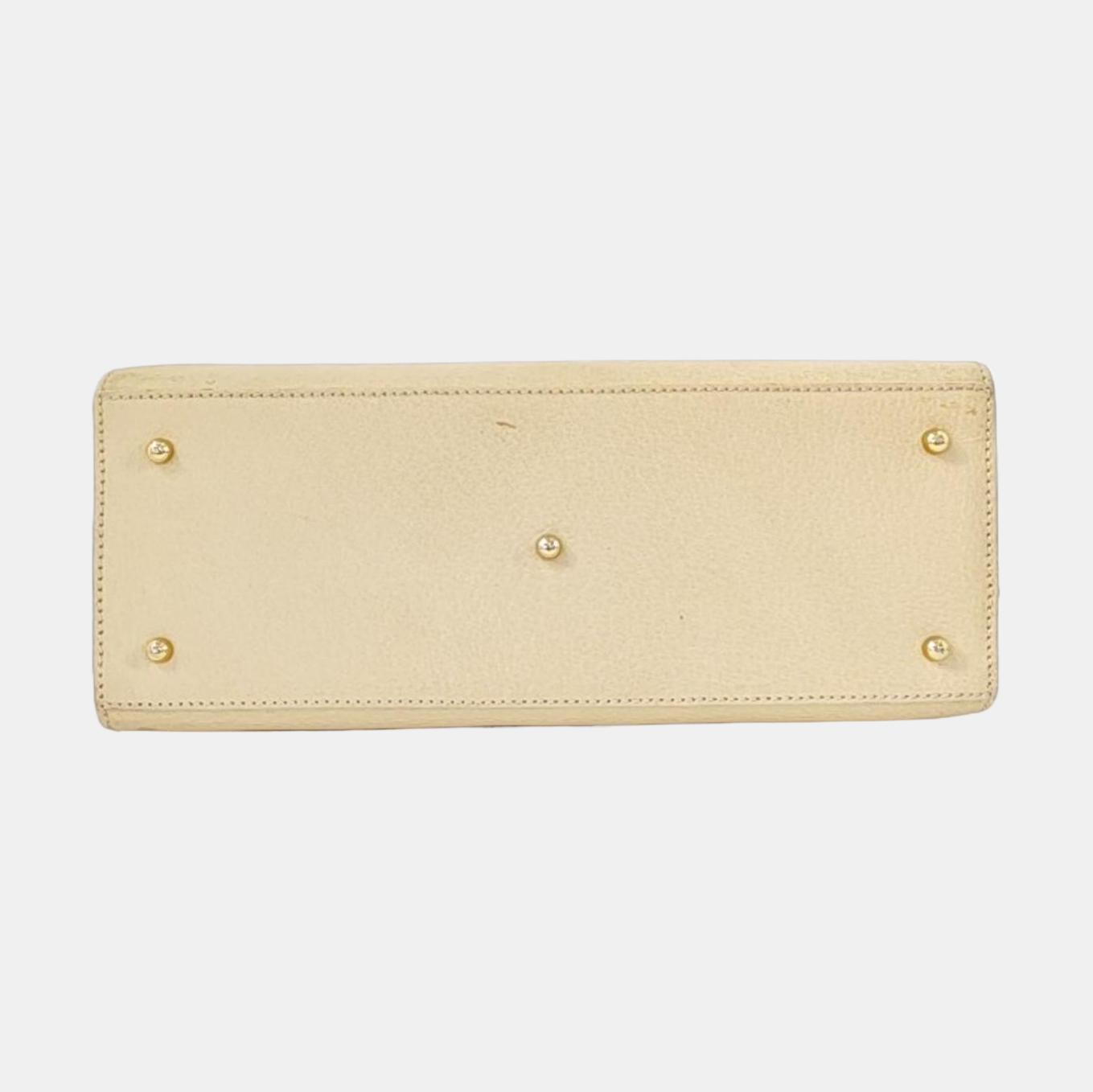 GUCCI Vintage Kelly Beige Leather Single Shoulder Bag Handbag Golden hardware Removable shoulder strap-(SKU)-951806628