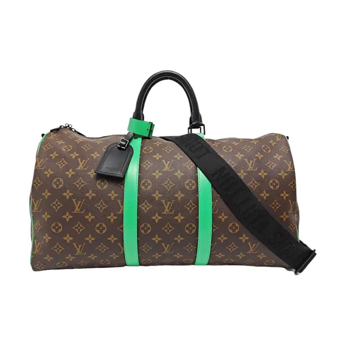 LOUIS VUITTON KEEPALL 50 brown coated canvas Monogram Boston bag shoulder bag handbag crossbody bag removable shoulder strap-(SKU)-957535893