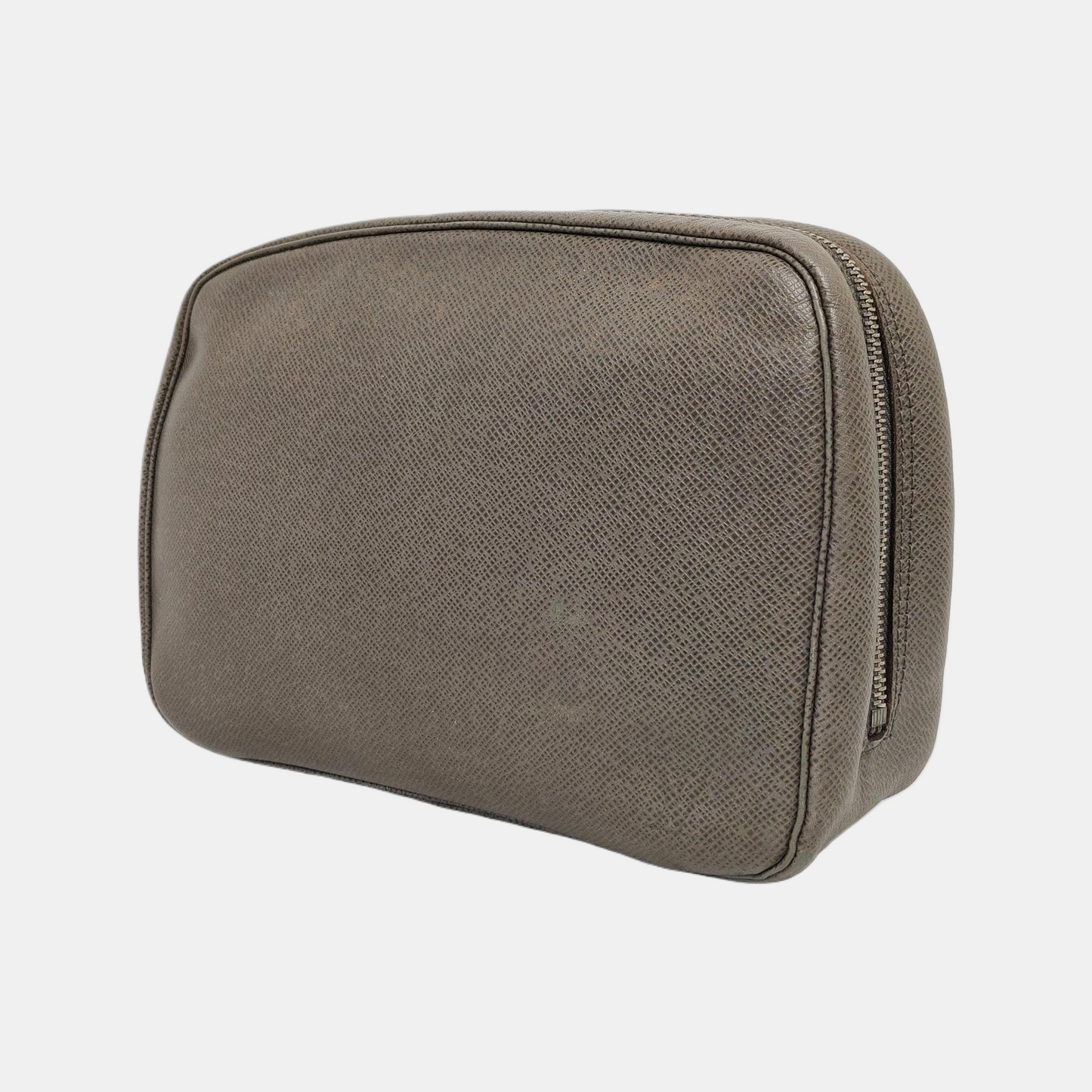 LOUIS VUITTON Grey Cowhide Clutch Bag Silver Hardware-(SKU)-960386024