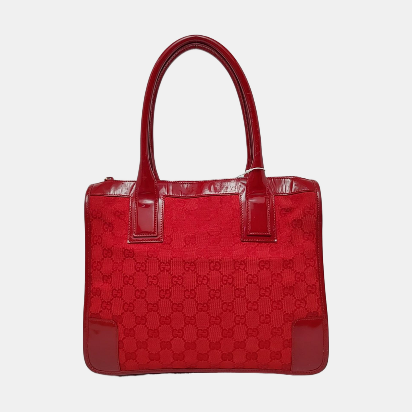 GUCCI Red fabric old flower handbag, single shoulder bag Golden hardware-(SKU)-960504156