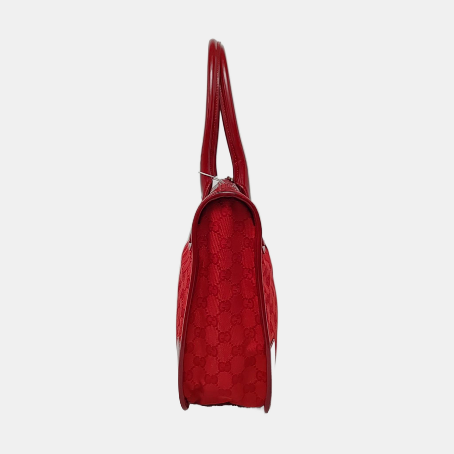 GUCCI Red fabric old flower handbag, single shoulder bag Golden hardware-(SKU)-960504156