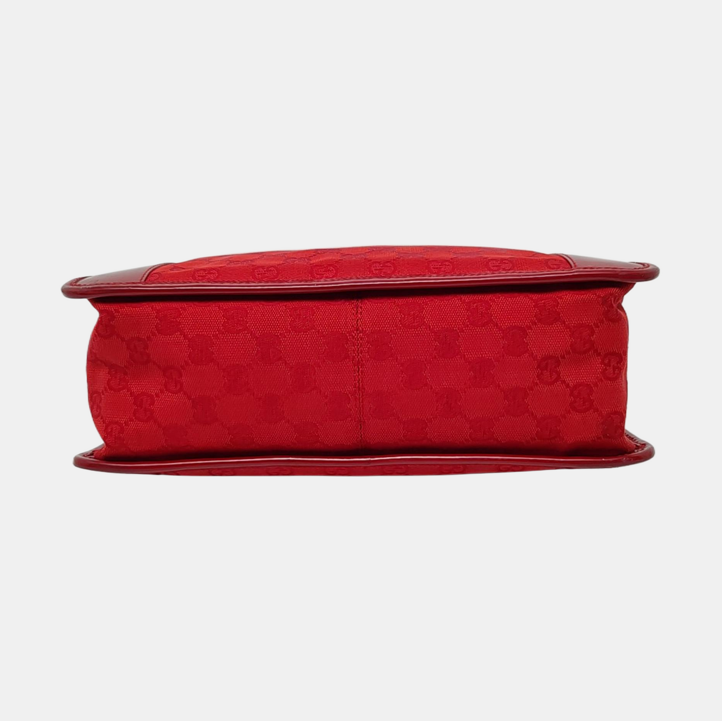 GUCCI Red fabric old flower handbag, single shoulder bag Golden hardware-(SKU)-960504156