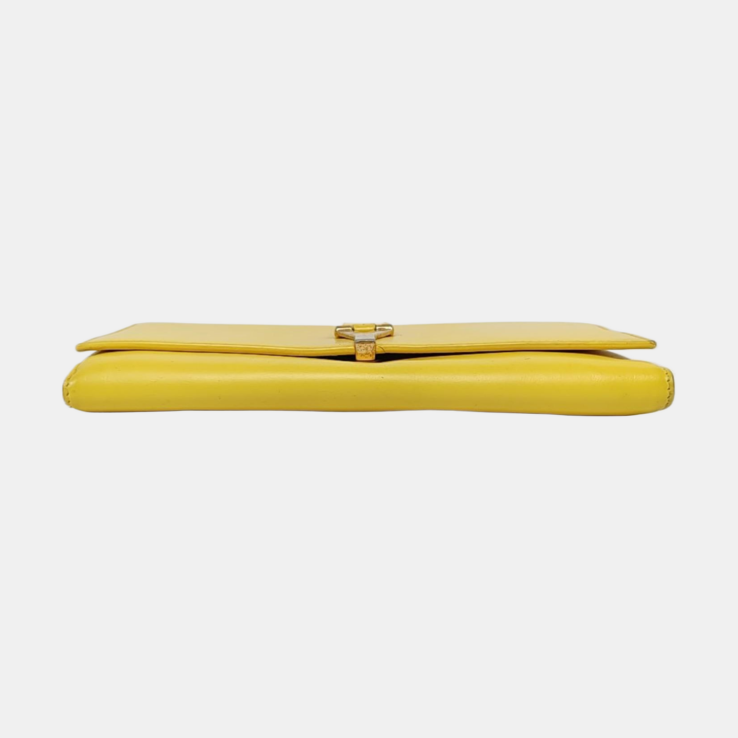 YSL CHYC Y LIGNE Yellow Cowhide Wallet Golden hardware-(SKU)-960428590