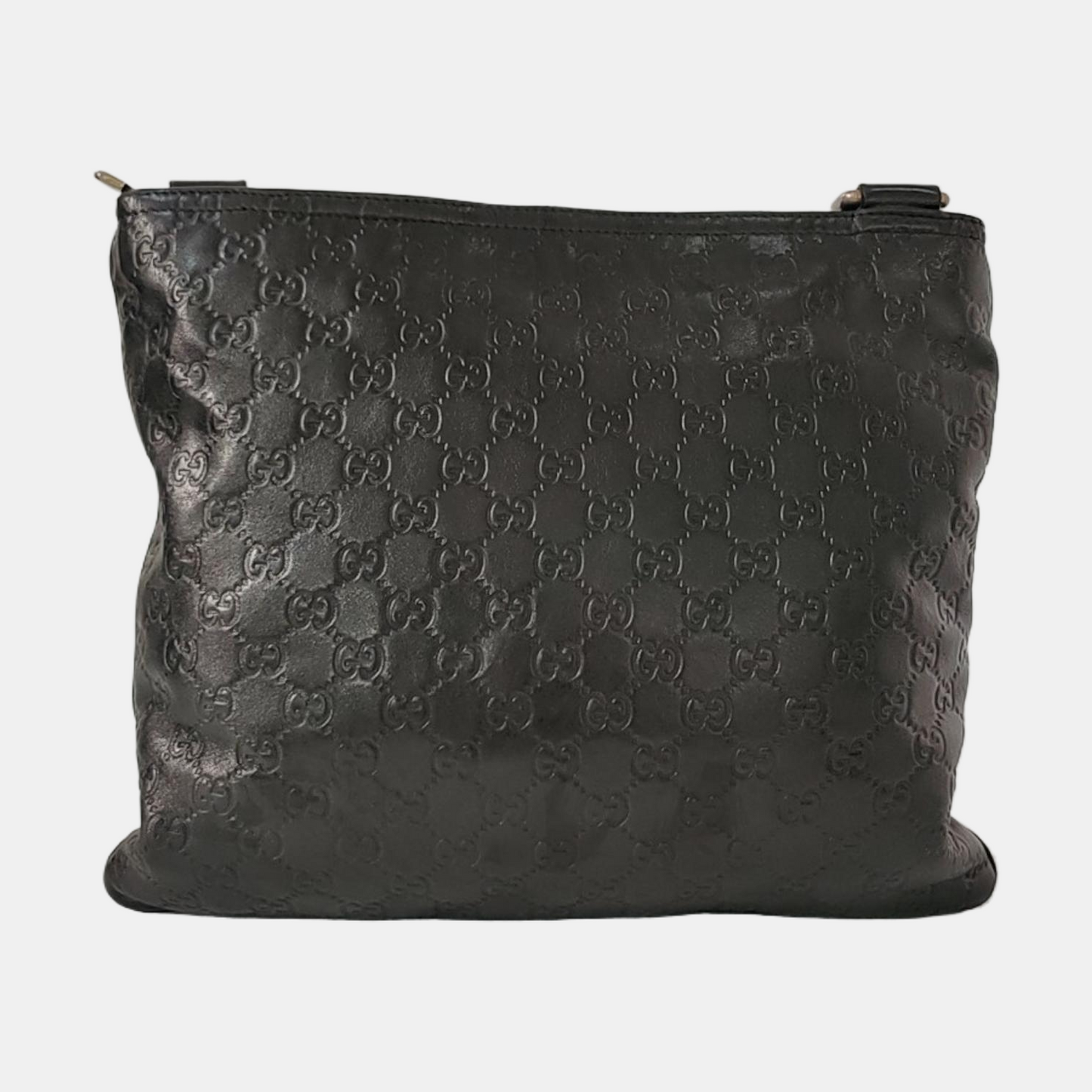 GUCCI GG Imprime Black Cowhide Monogrammed Quilted Crossbody Shoulder Bag Golden hardware-(SKU)-960401347