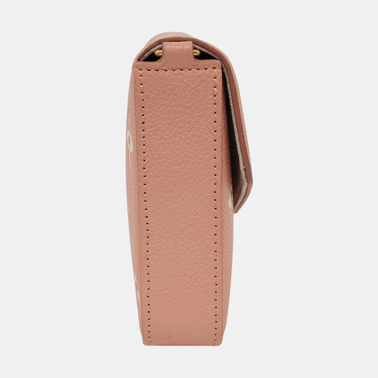 LOUIS VUITTON FÉLICIE Pink Leather Monogram Embossed Three-In-One Shoulder Bag, Crossbody Bag, Handbag, Gold Hardware, Detachable Shoulder Strap, Accessories Included-(SKU)-960658882